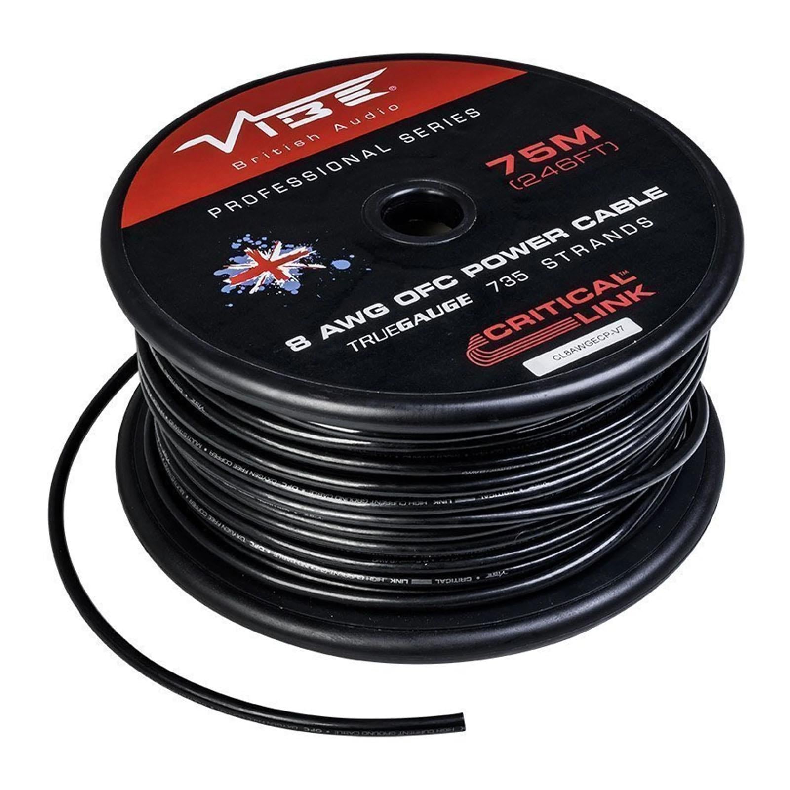 Vibe Critical Link - CL8AWGECP-V7 75m Full OFC 8 AWG Car Audio Earth Cable