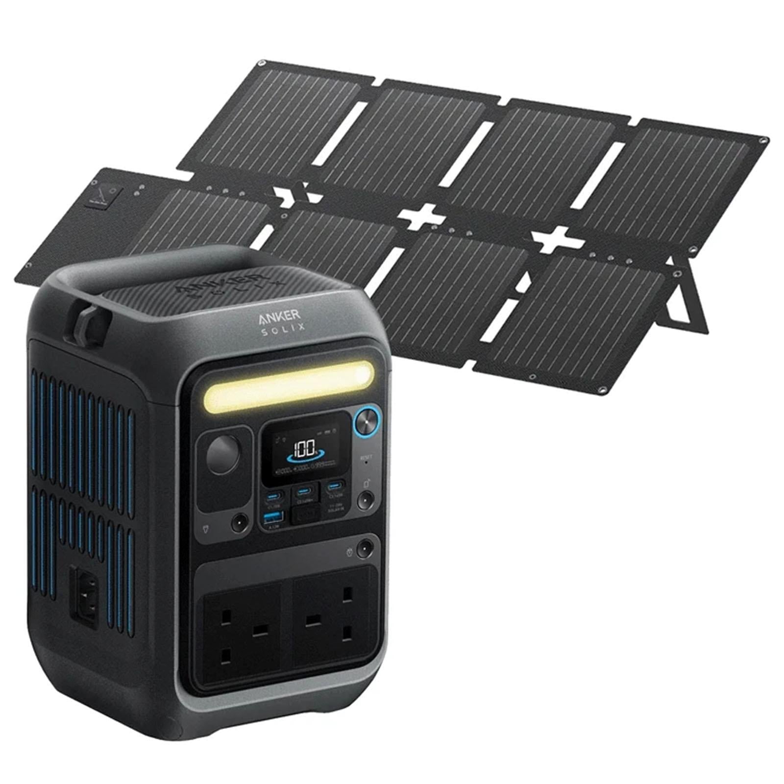 Anker SOLIX C300X AC 288Wh 300W Power Station + PS100X 100W Solar Panel