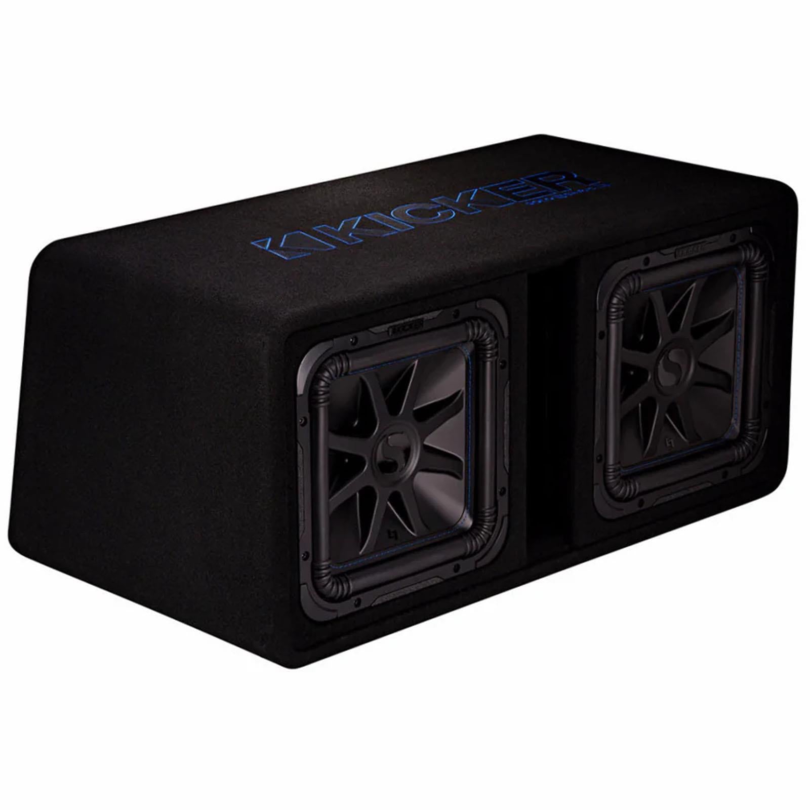 Kicker 44DL7S122 - 3000W Dual 12" Solo-Baric L7S Loaded Car Subwoofer Enclosure 2 Ohm