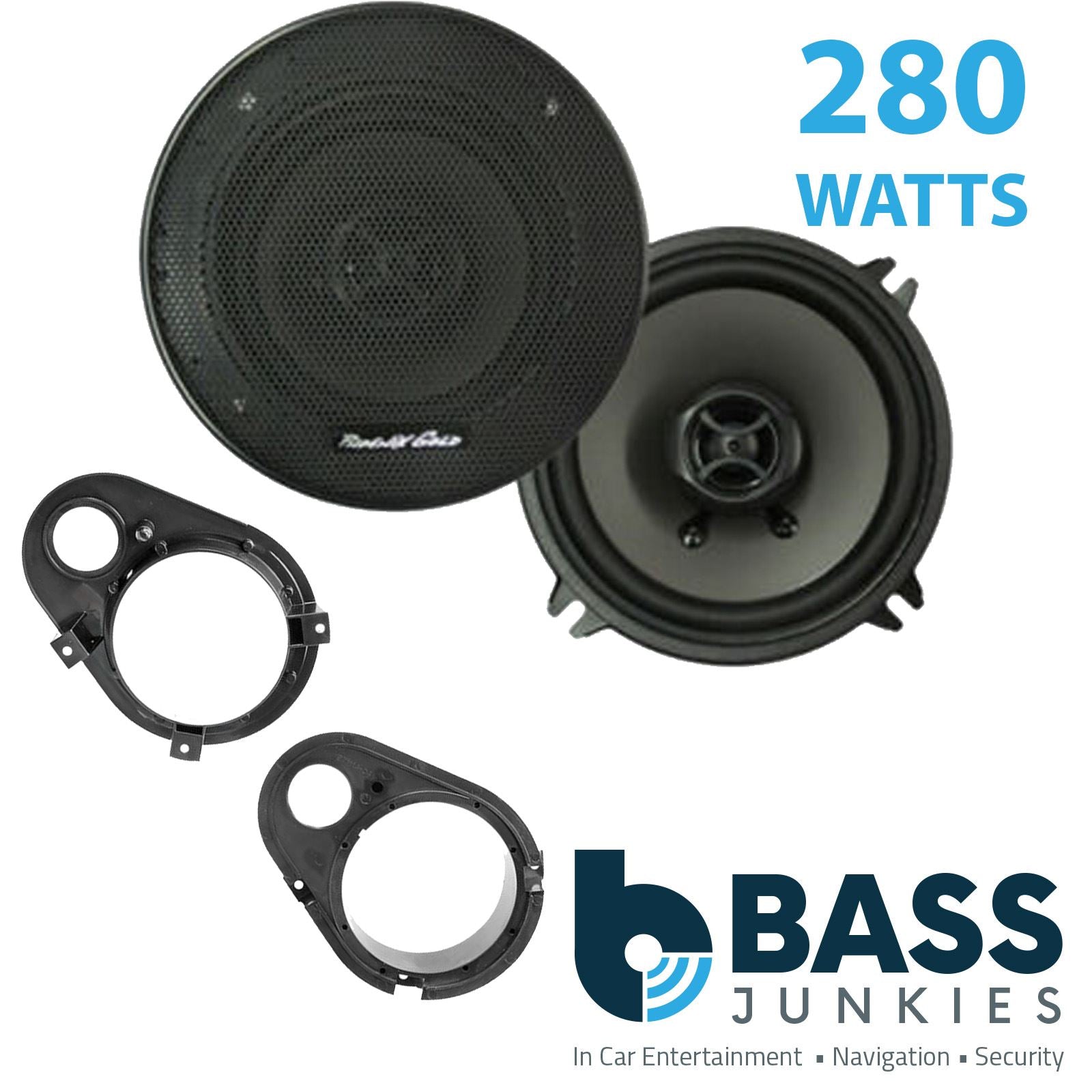 Phoenix Gold Z5CX 2-Way 130mm/13cm/5.25" Coaxial Speakers (Per Pair 280 Watts) Fits Ford Escort 1990-00 | Orion 90-93