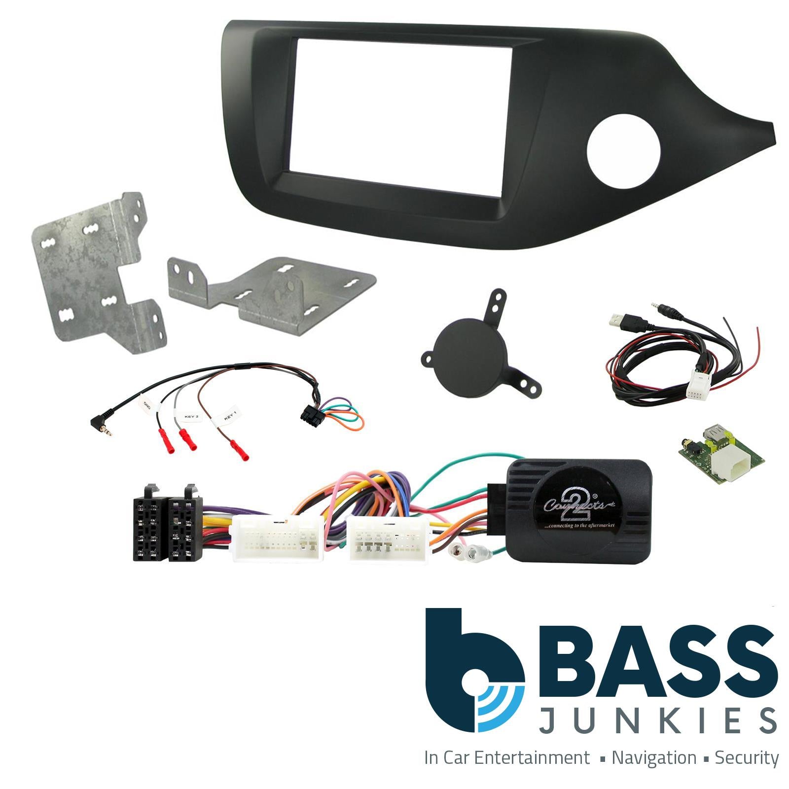 Connects2 CTKKI31 Kia Cee'd Pro Cee'd Double Din Car Fascia Steering Wheel Interface Fitting Kit