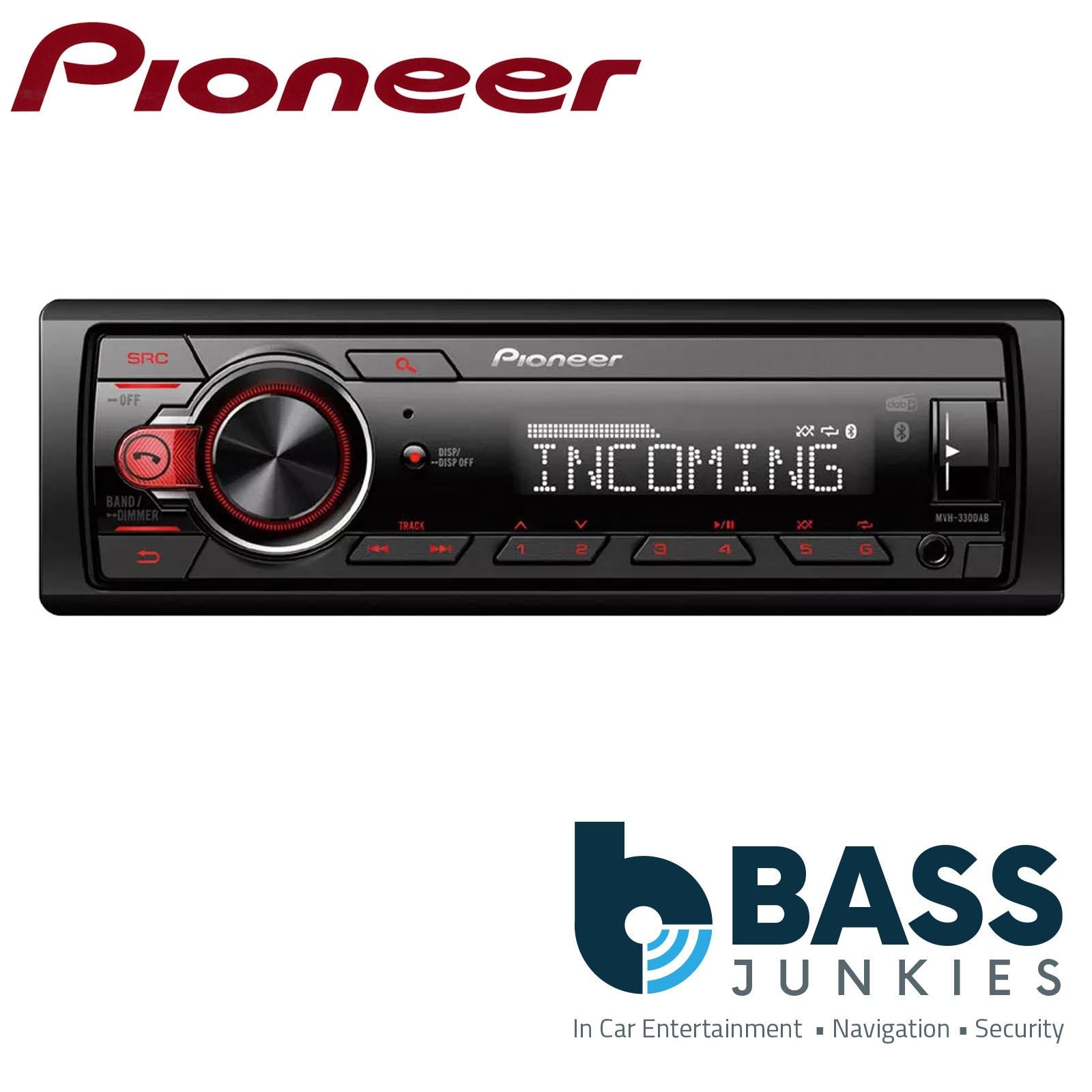 Pioneer MVH-330DAB MP3 Mechless USB Android DAB/DAB+ Red illumination Car Stereo