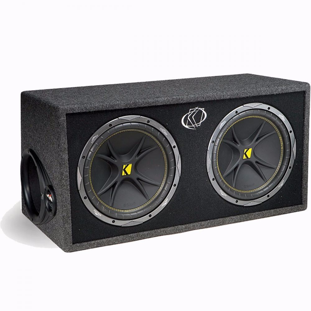 Kicker 07DC124 Comp Double 12" Passive Bass Box 600 Watts 4 Ohm Ported Enclosure