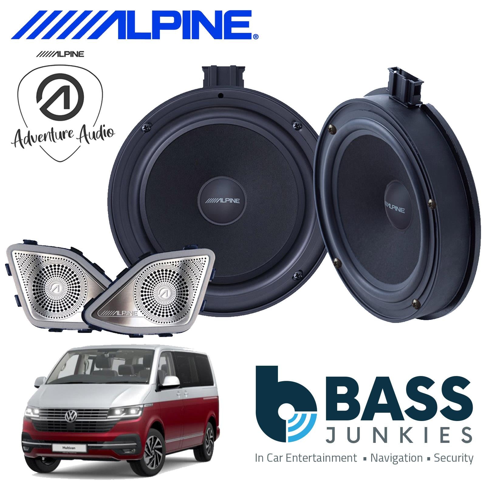 Alpine SPC-108T6 - VW Transporter T6 Caravelle MultiVan 8" Component Kit Car Door Speakers