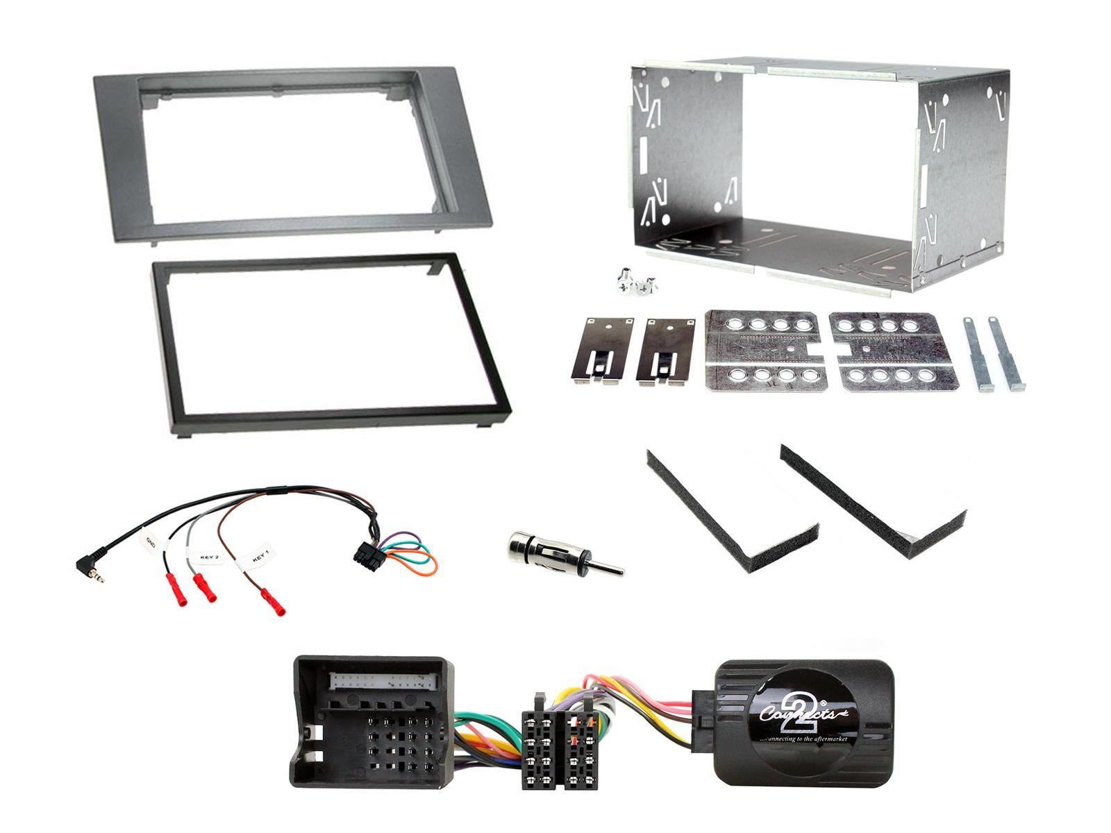 Connects2 CTKFD49 Ford Mondeo MK3 Car Stereo Double Din Fascia Cage & Steering Wheel Kit