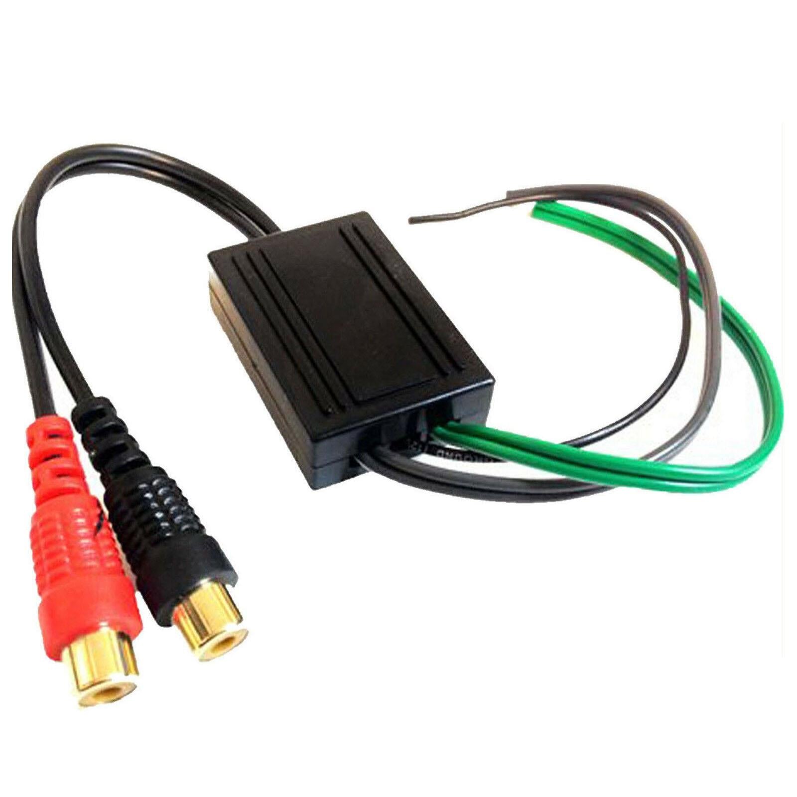 High to Low Rear Car Speaker to RCA Line Converter for Car Amps CTLOC10