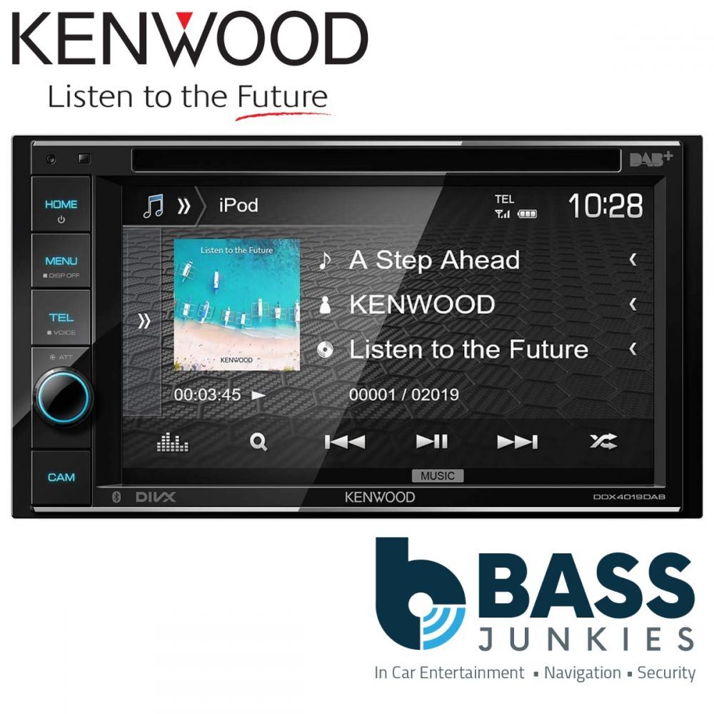 Kenwood DDX-4019DAB 6.2" Double Din DAB Radio DVD USB Bluetooth Car Stereo AV Screen