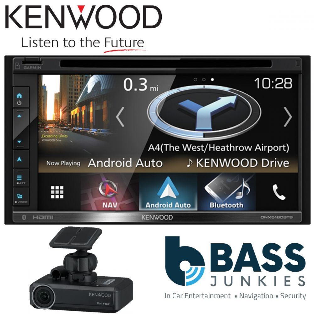 Kenwood DNX-5180BTS - 6.8” DVD CD MP3 USB Navigation Bluetooth Car AV Stereo Radio Tuner Player & Dash Camera