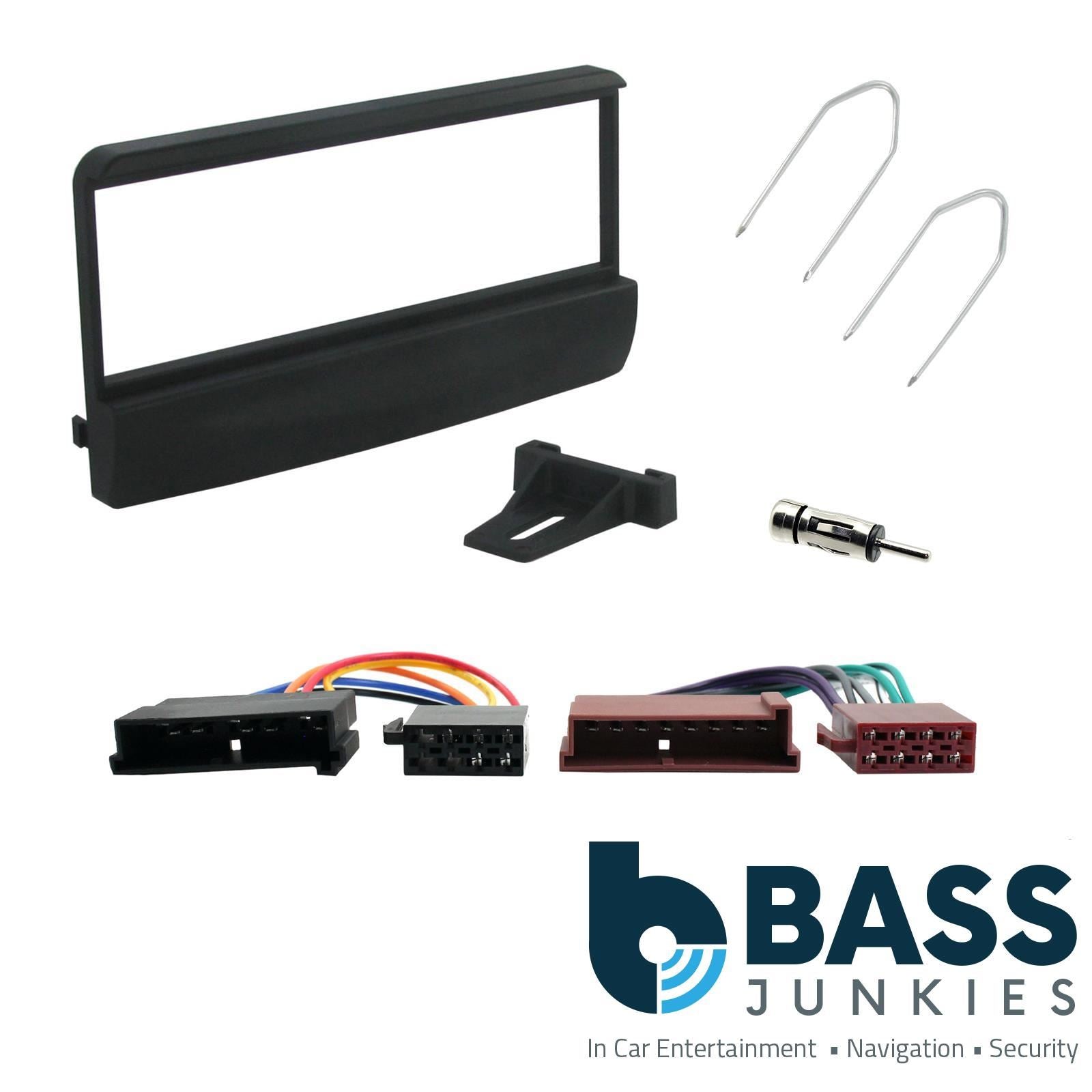 Single Din Stereo Fitting Kit + Steering Wheel Stalk Controls to fit Ford Escort 1995-00 | Ford Fiesta 2001-02 | Ford Focus 1998-04 | Ford Mondeo 2000-04 | Ford Puma 1997-02 | Ford Transit 2000-06