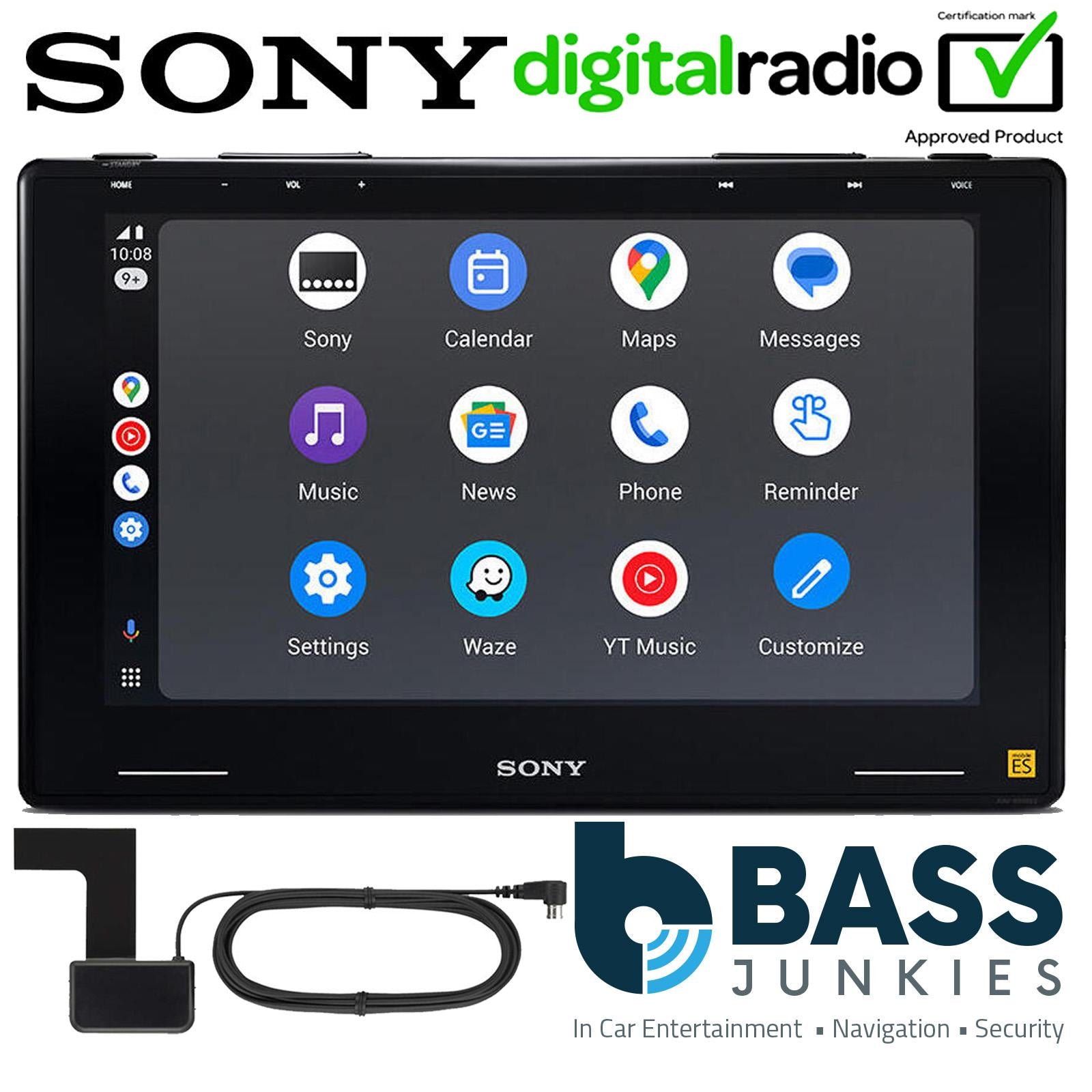 Sony XAV-9550ES 10.1" Floating Touchscreen DAB+ Bluetooth CarPlay Android Screen
