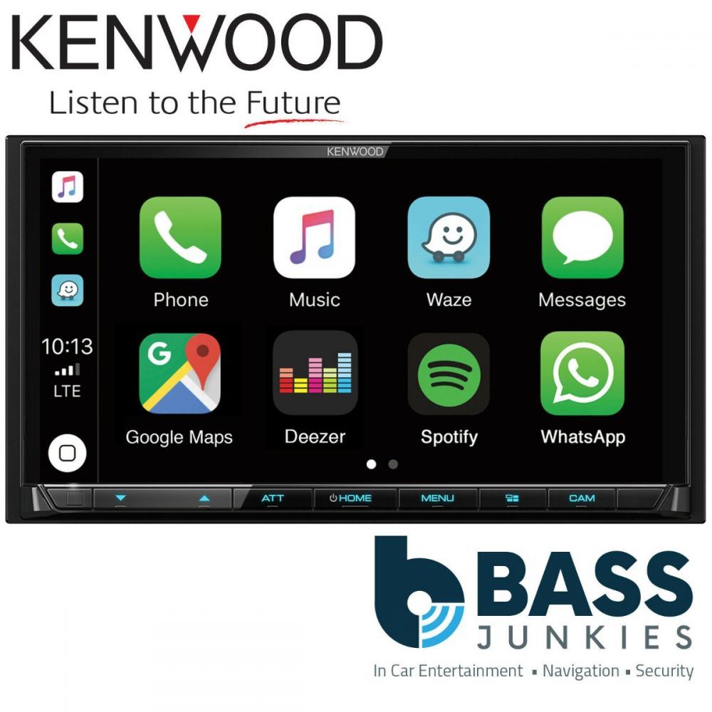 Kenwood DMX-8019DABS - 7" Double Din Mechless Wireless Apple Carplay Wifi Android Auto DAB+ Bluetooth USB iPhone Spotify Car Stereo AV Screen