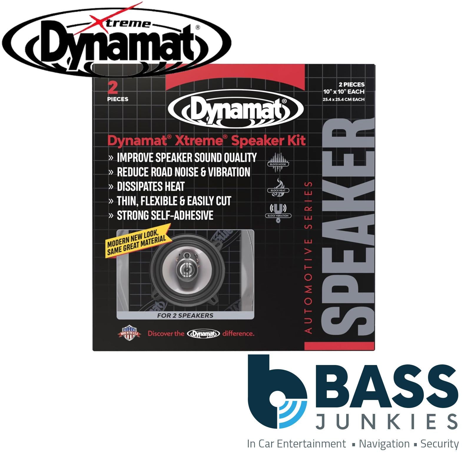 Dynamat DYN10415 - Dynamat Xtreme 2 Sheets Speaker Pack - Sound Proofing Deadening Mat Material