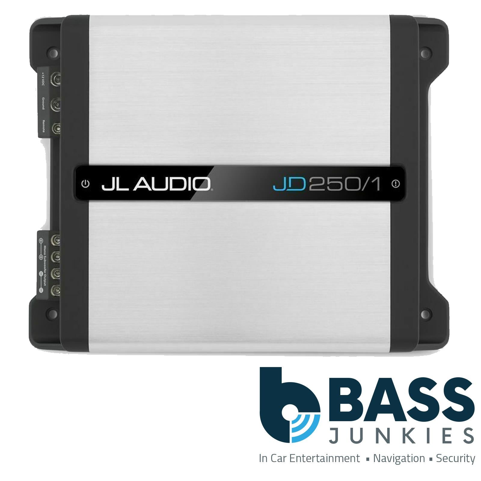JL Audio JD250/1 Monoblock Class D Amp – 250W x1 @ 2Ω / 150W x1 @ 4Ω (14.4V)