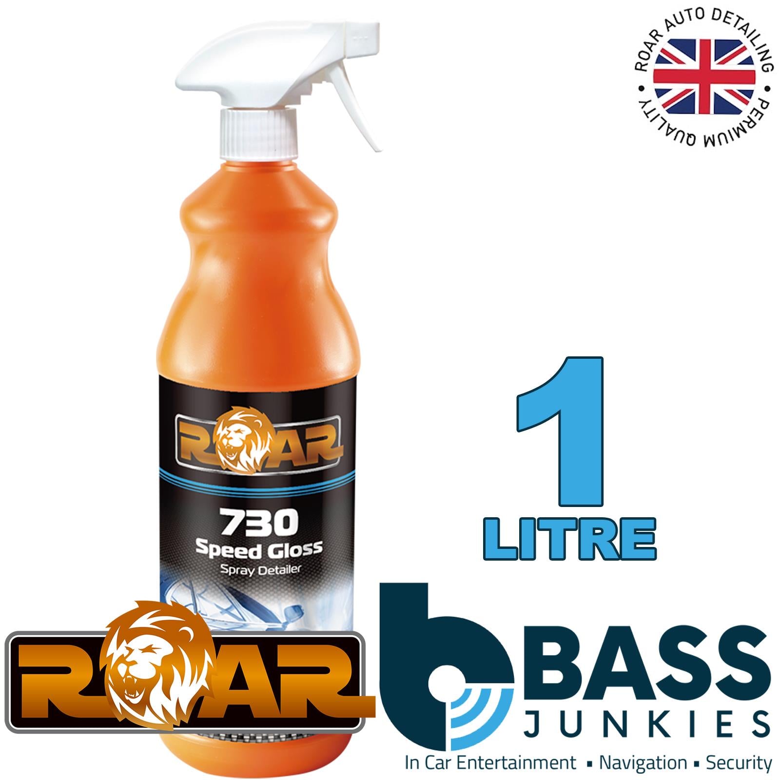 ROAR 730 & RA117 Detailing Gloss & 14x21cm Clay Mitt Cleaning Set Ultimate Smooth Finish 1litre Quick Spray Detailing Fast Wash between Washes, freshen your paintwork quickly in between washes