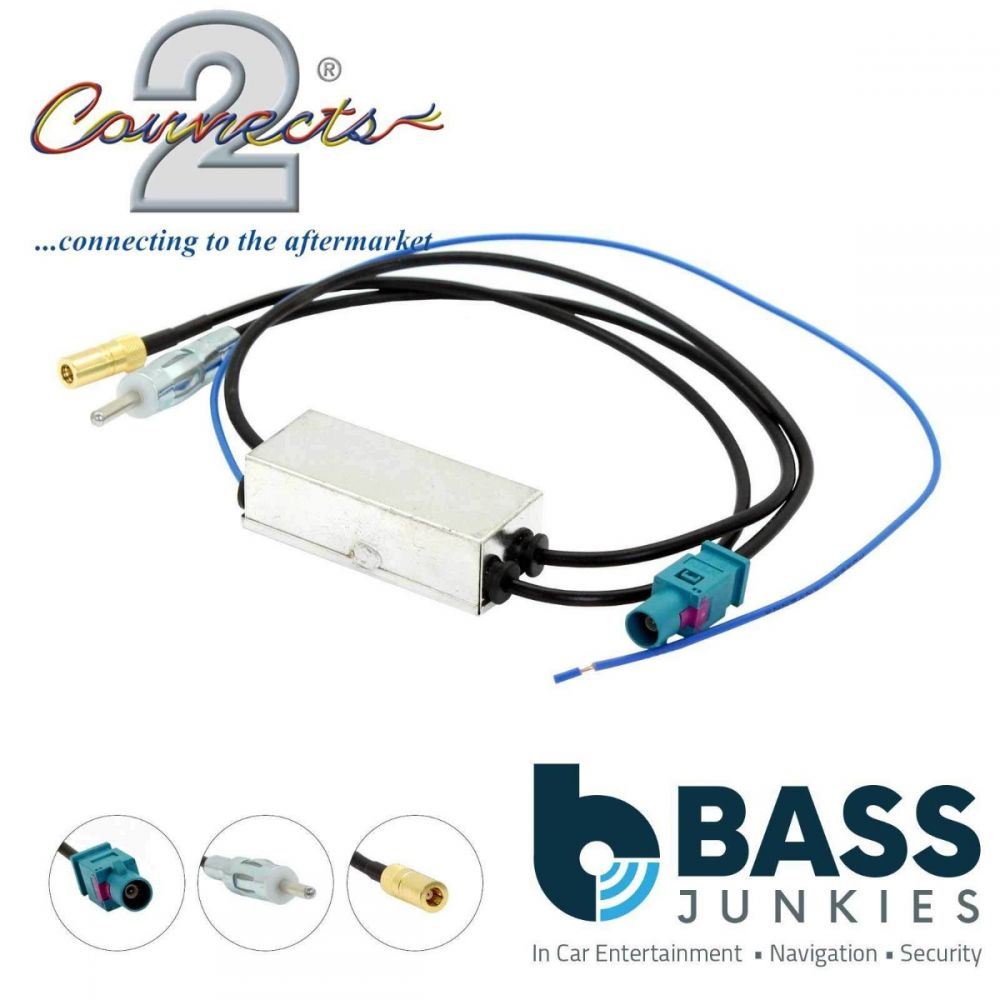 Connects CT27AA152 - Fakra to SMB DAB + Aerial Splitter Car Stereo Antenna Adapter Aerial