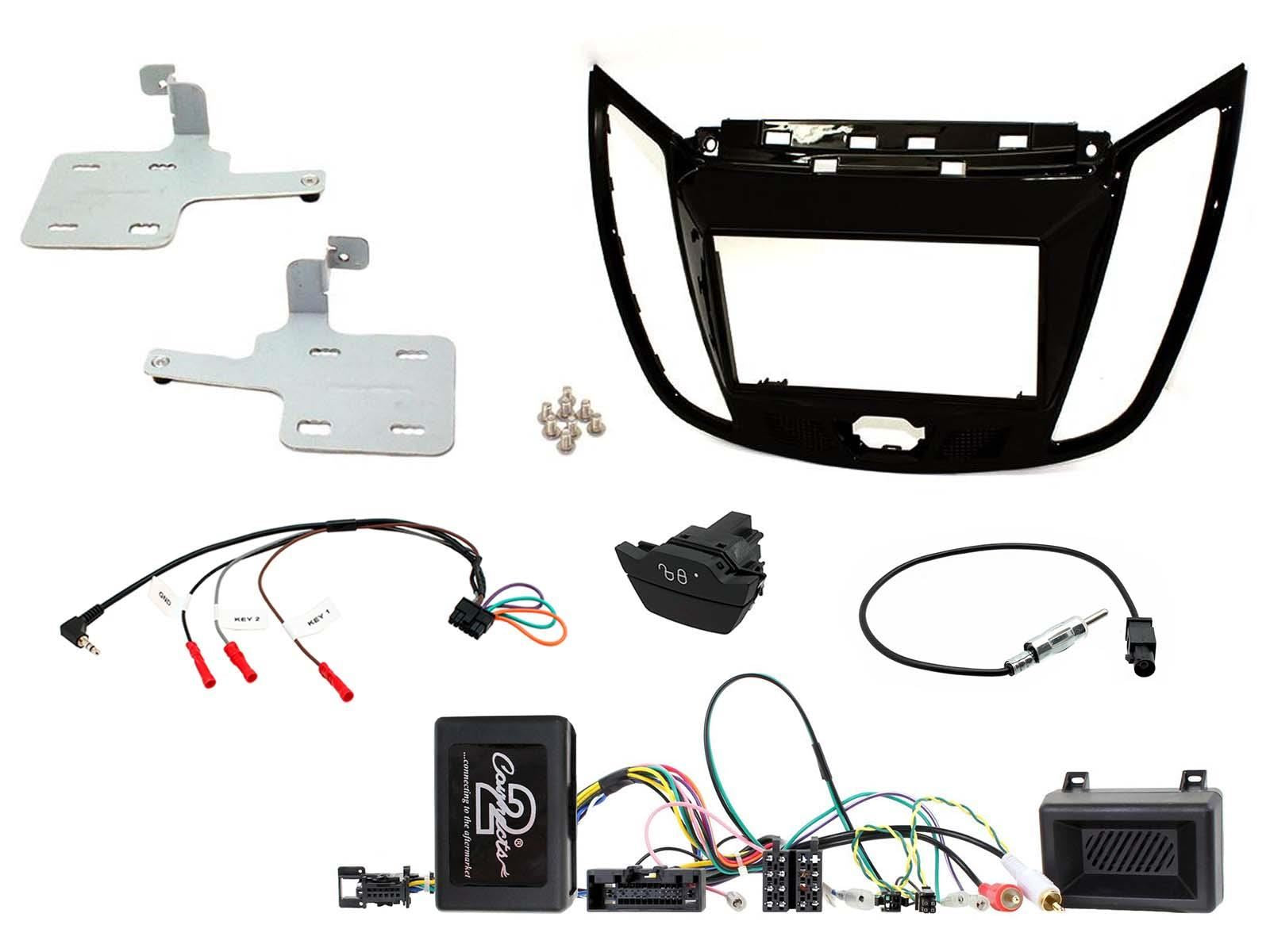 Connects2 CTKFD39C Ford C-Max 2011 On Car Stereo Double Din Fascia Steering Wheel Interface Kit