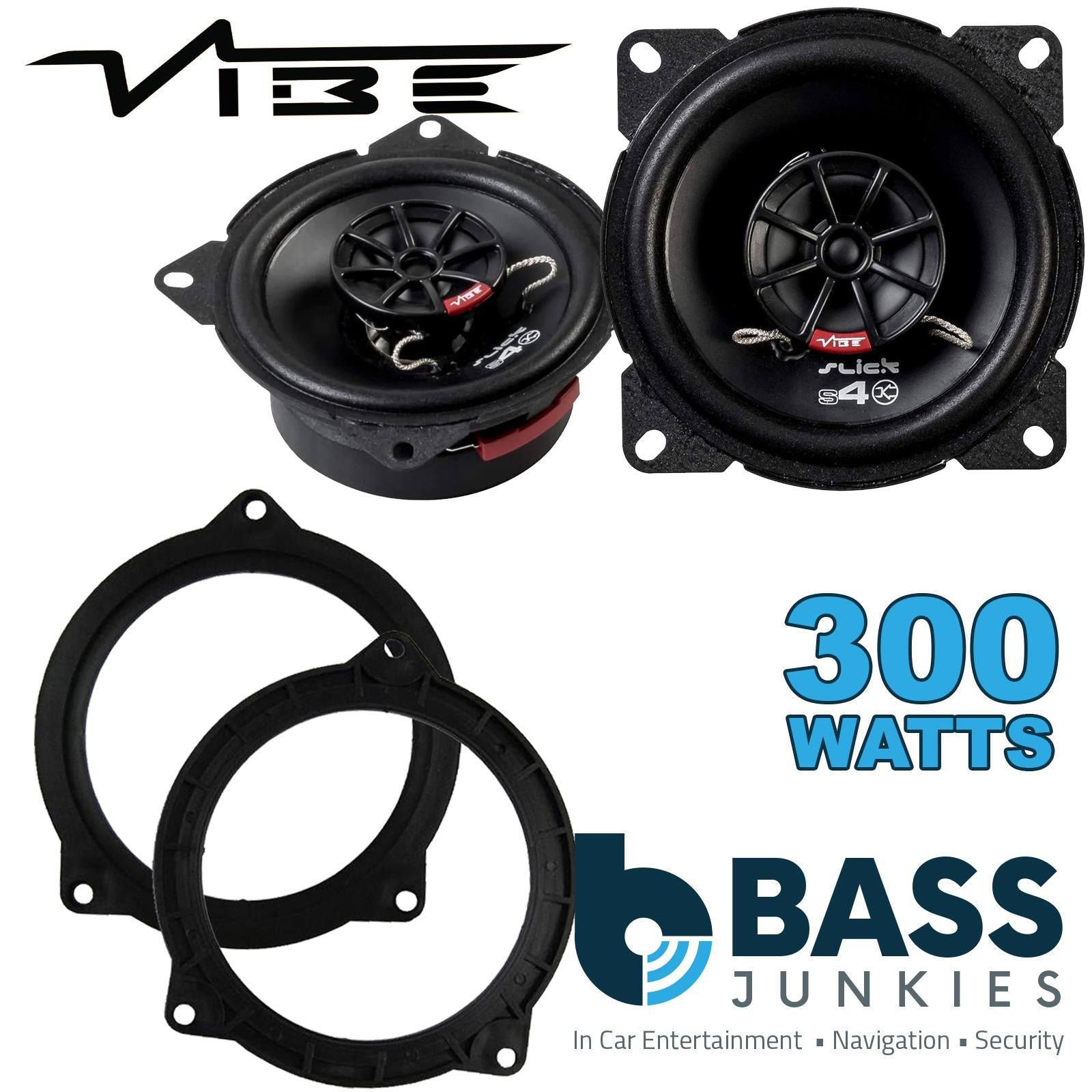 Vibe SLICK4 100mm/10cm/4" 2-Way Coaxial Car speakers (Per Pair Max 300|100 watts RMS) Fits BMW 5-Series 2011-17