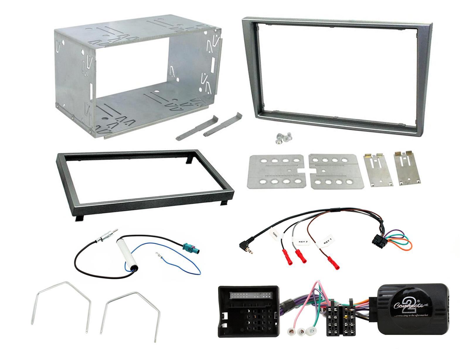 Connects2 CTKVX09 - Vauxhall Double Din Fascia & Steering Wheel Interface Installation Kit