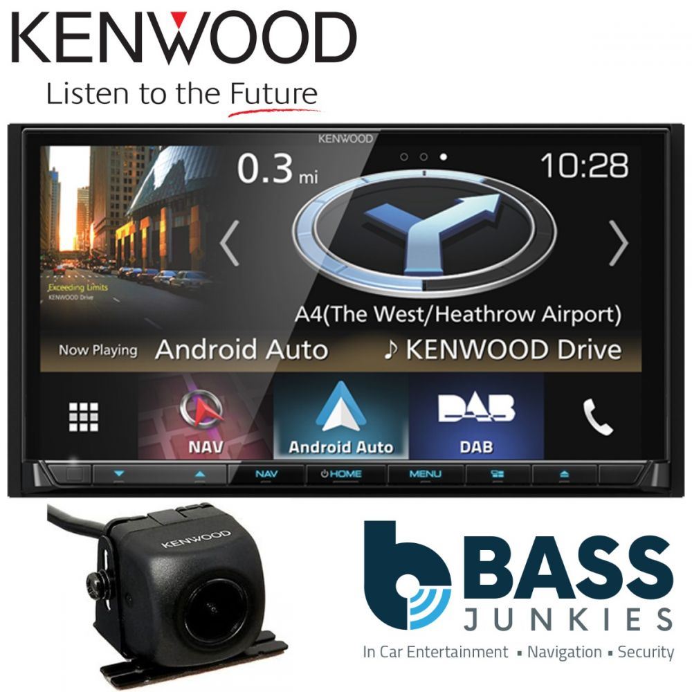 Kenwood DNX-8180DABS - 7” DAB DVD CD MP3 USB Navigation Bluetooth AV Car Stereo Radio Tuner Player & Reverse Camera