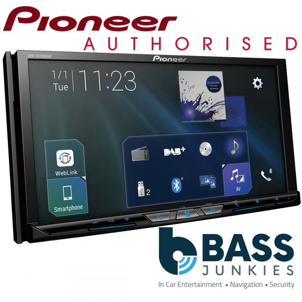 Pioneer AVH-Z9200DAB - Face Off 7" Widescreen Double Din with Wireless Apple Carplay WAZE Spotify DVD CD MP3 USB AUX DAB Bluetooth iPhone Android Car Stereo AV Player