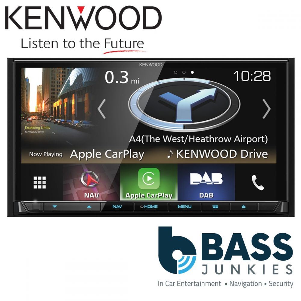 Kenwood DNX716WDABS 7” Bluetooth DAB WVGA Nav USB CD MP3 Player Android Auto Apple CarPlay Car Stereo Screen