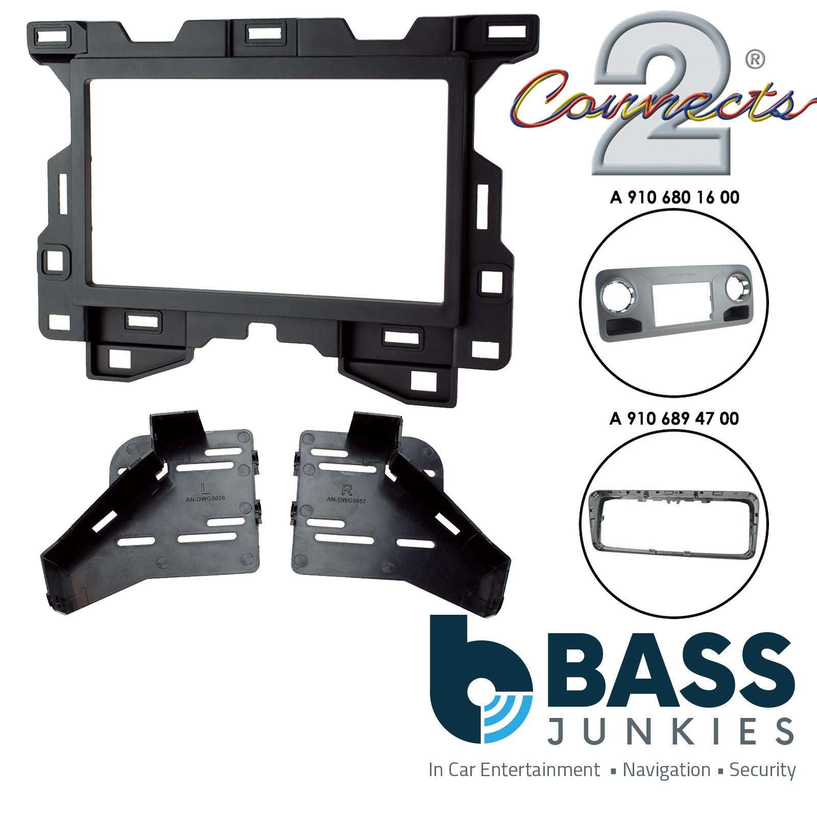 CT23MB32 Double Din Car Stereo Fascia Panel fits Mercedes Sprinter W907/10 2018 Onwards