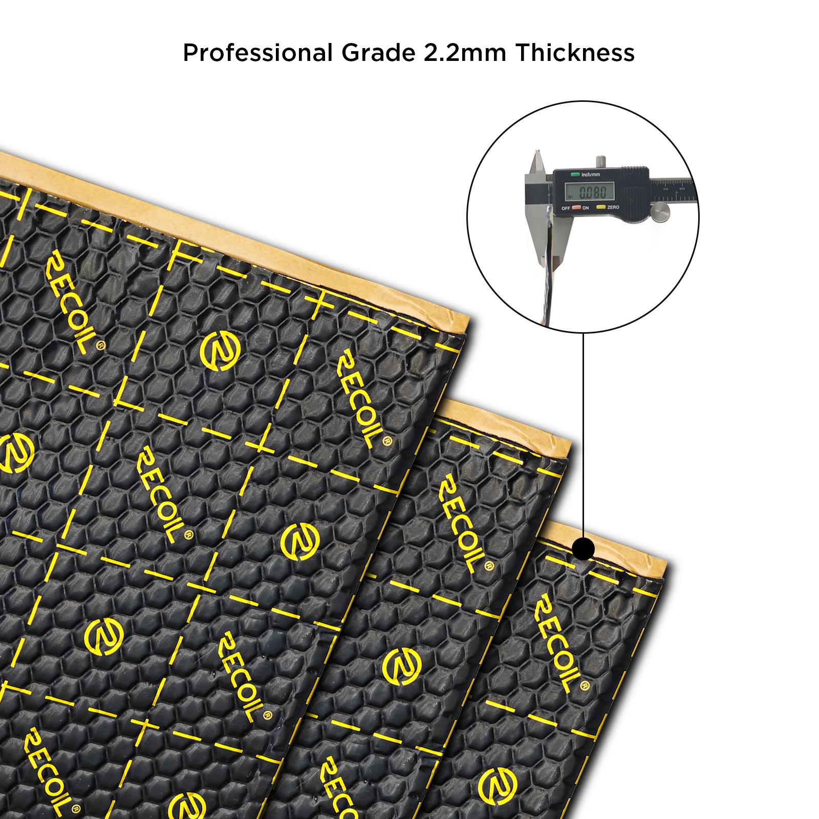 Recoil XLBK - 18″x32″ 9pcs 36sqft Car & Van Bulk Pack Sound Deadening Material