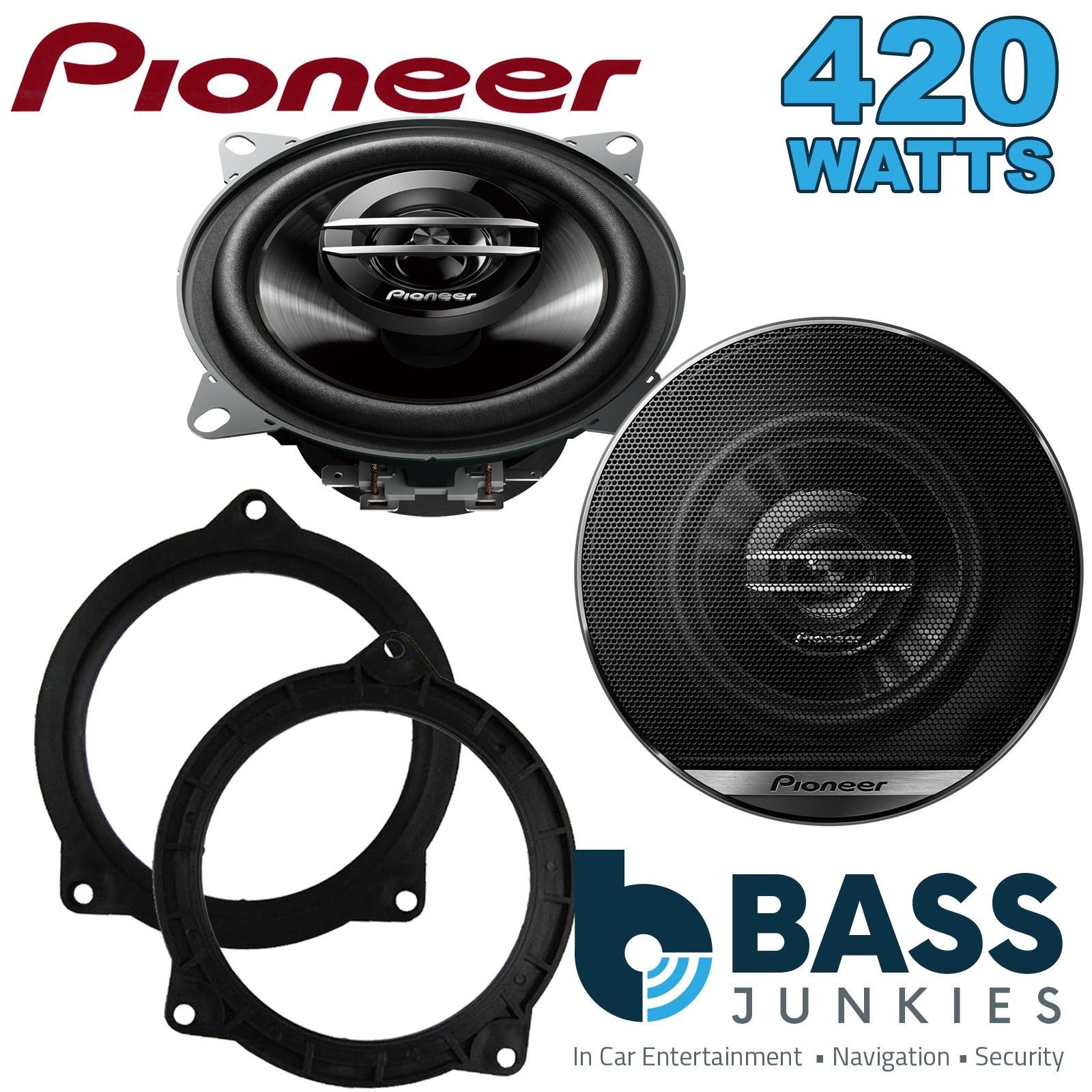 Pionner TS-G1020F 100mm/10cm/4" 2-Way Coaxial Car speakers (Per Pair Max 420|60 watts RMS) Fits BMW 5-Series 2011-17