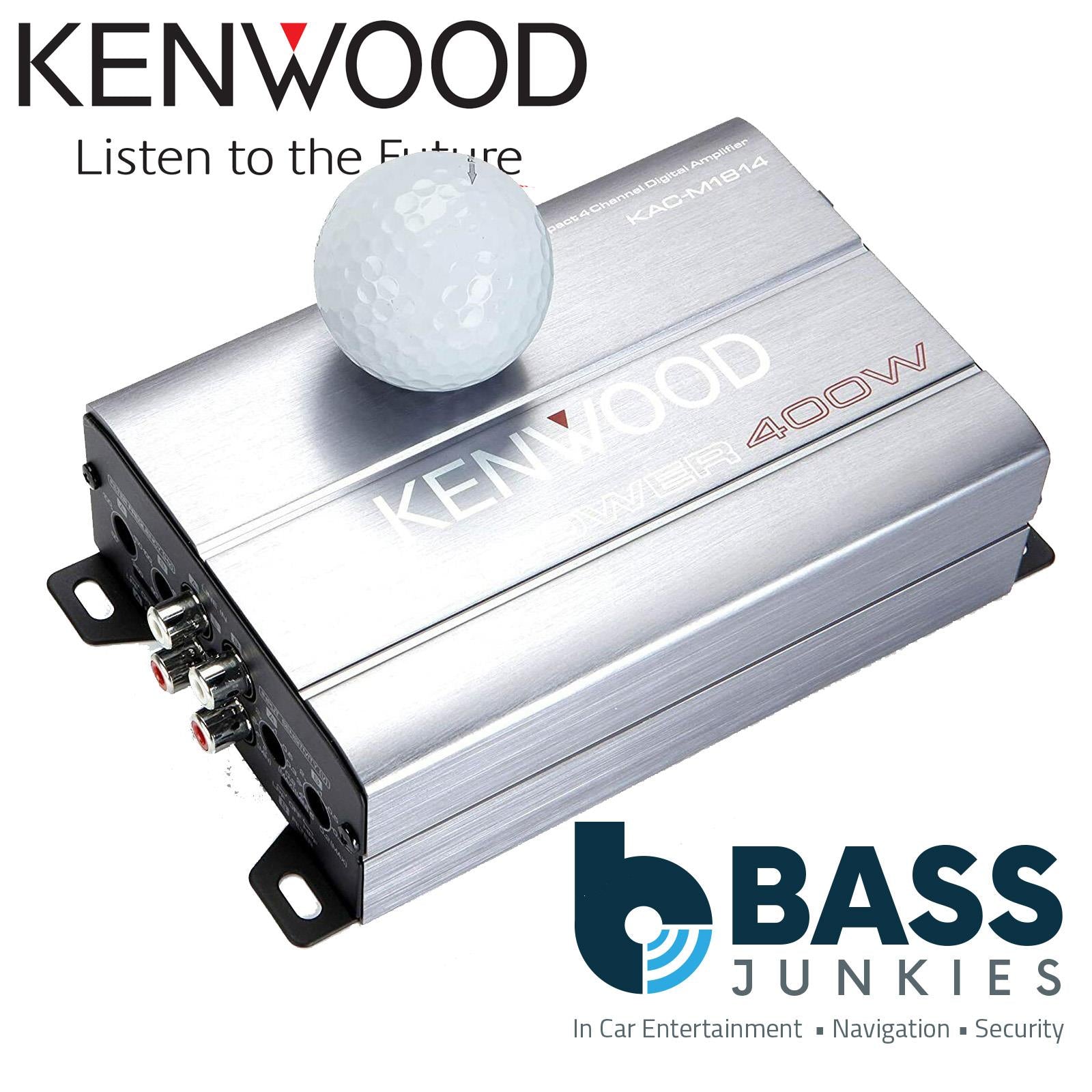 Kenwood KAC-M1814 - 400 Watts Compact 4CH Digital Bike Marine Car Amplifier