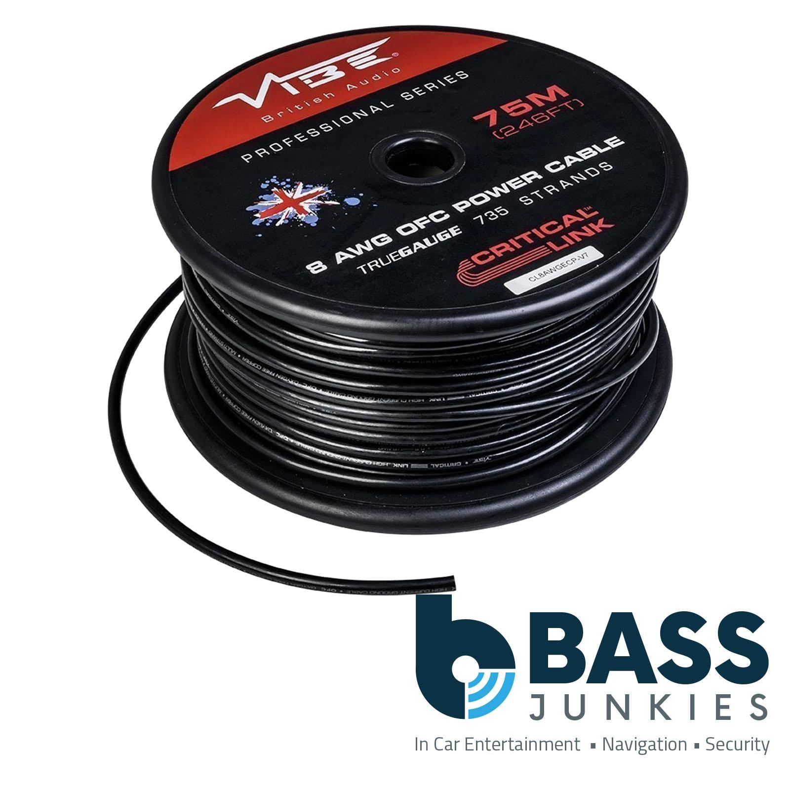 Vibe Critical Link - CL8AWGECP-V7 75m Full OFC 8 AWG Car Audio Earth Cable