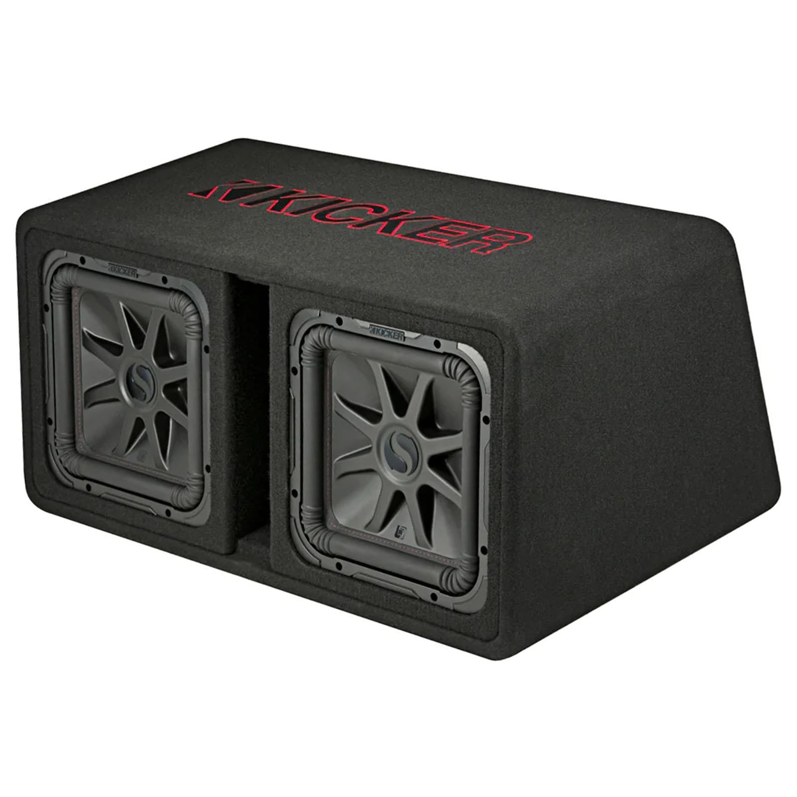 Kicker 45DL7R122 - 2400W Dual 12" L7R Loaded Car Subwoofer Enclosure 2 Ohm