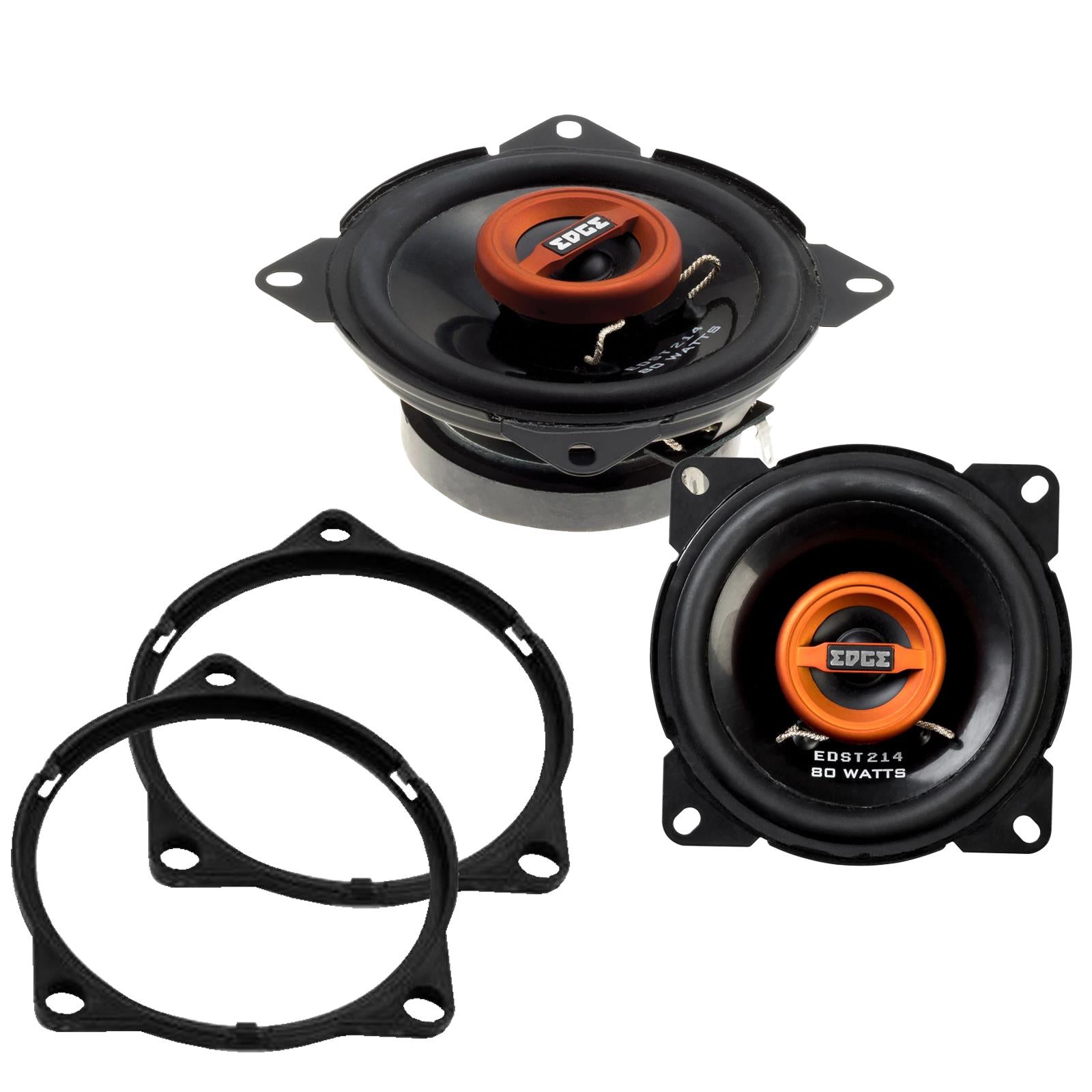 Edge EDST214 100mm/10cm/4" 2-Way Coaxial Car speakers (Per Pair Max 160|40 watts RMS) Fits Volvo S90 2017-21 | XC40 18-21 | XC60 17-21 | XC90 15-21