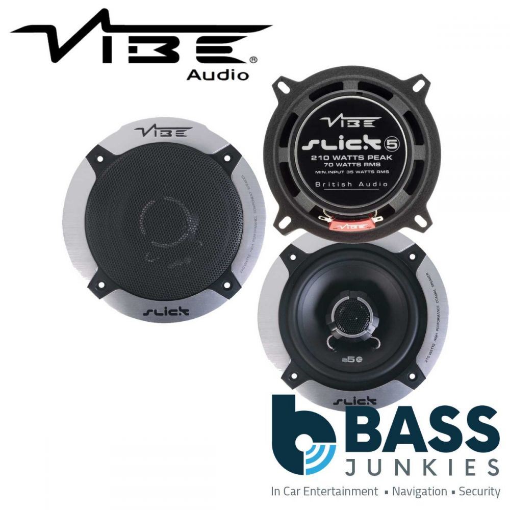 Vibe SLICK5-V5 - 5.25" 13cm 420 Watts Pair Coaxial Car & Van Door Dash Speakers