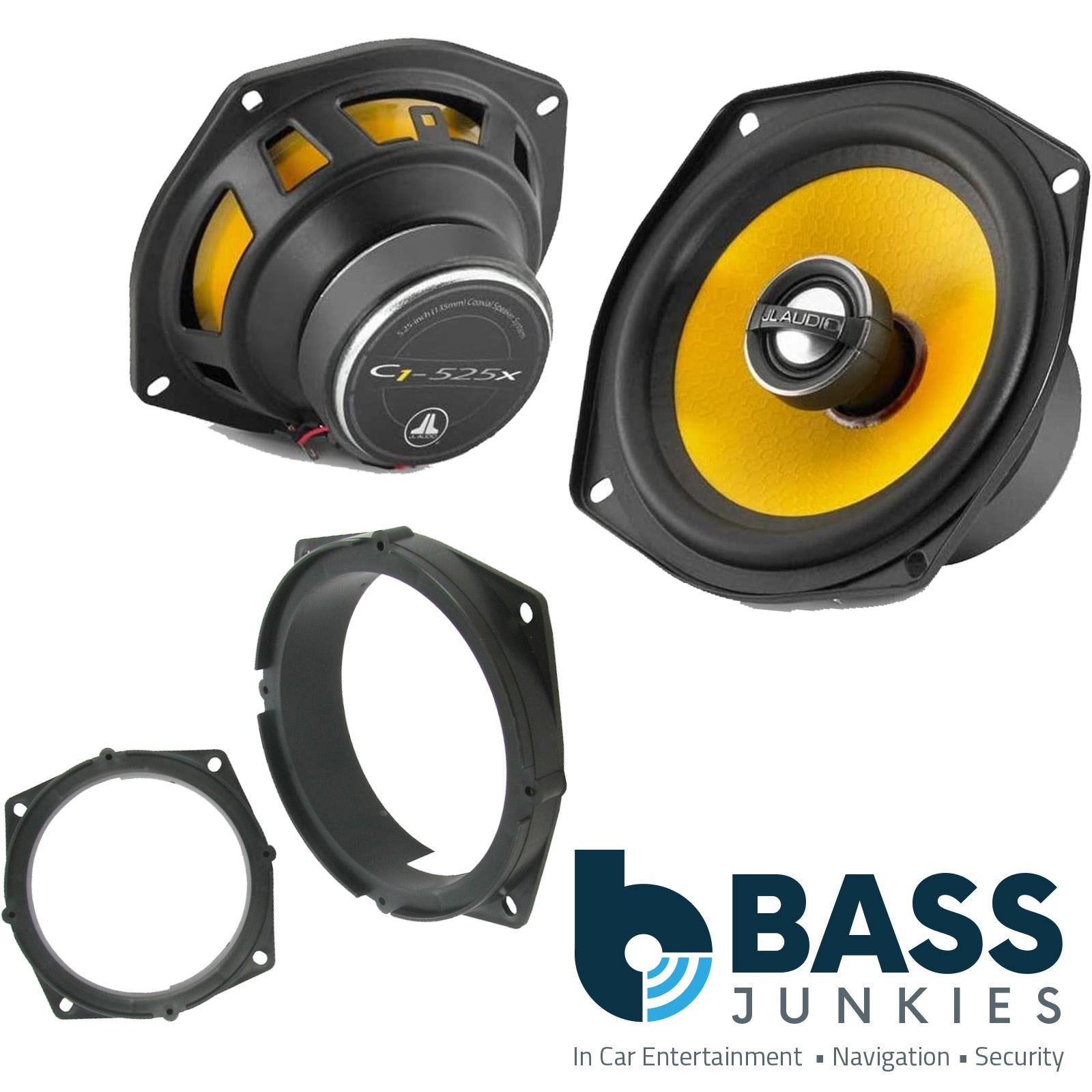 JL Audio C1-525X 2-Way 130mm/13cm/5.25" Coaxial Speakers (Per Pair 450 Watts) Fits Mitsubishi Colt 2005-13