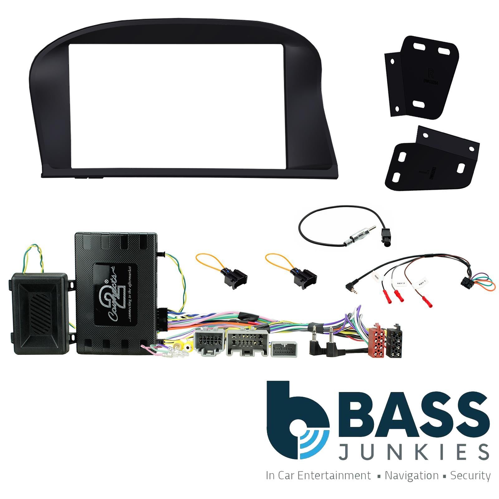 Double Din Stereo Fitting Kit + Steering Wheel Stalk Controls to fit Volvo V70 2012-16 | Volvo XC70 2012-16