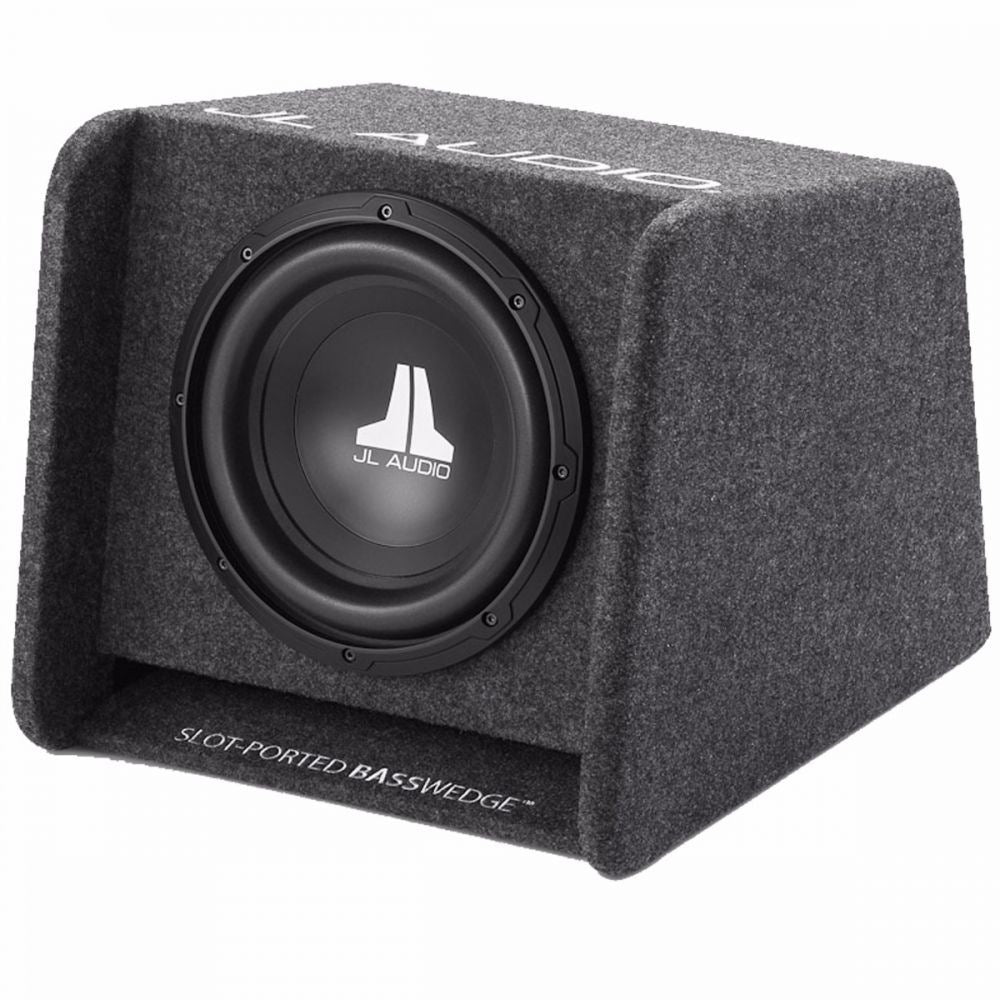 JL Audio CP110G-W0V3 - 10" 300 Watts BassWedge Ported Car Bass Box Enclosure with Single 10W0v3 Driver Sub Subwoofer
