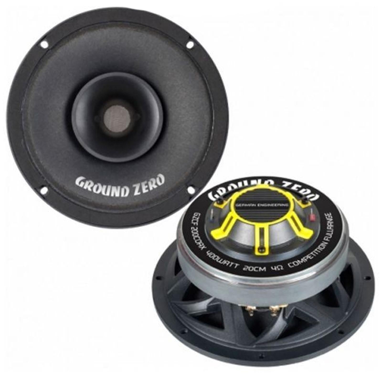 Ground Zero GZCF 200COAX - 8" Inch 20cm 2-Way Coaxial 500 Watts Car Speaker - Single