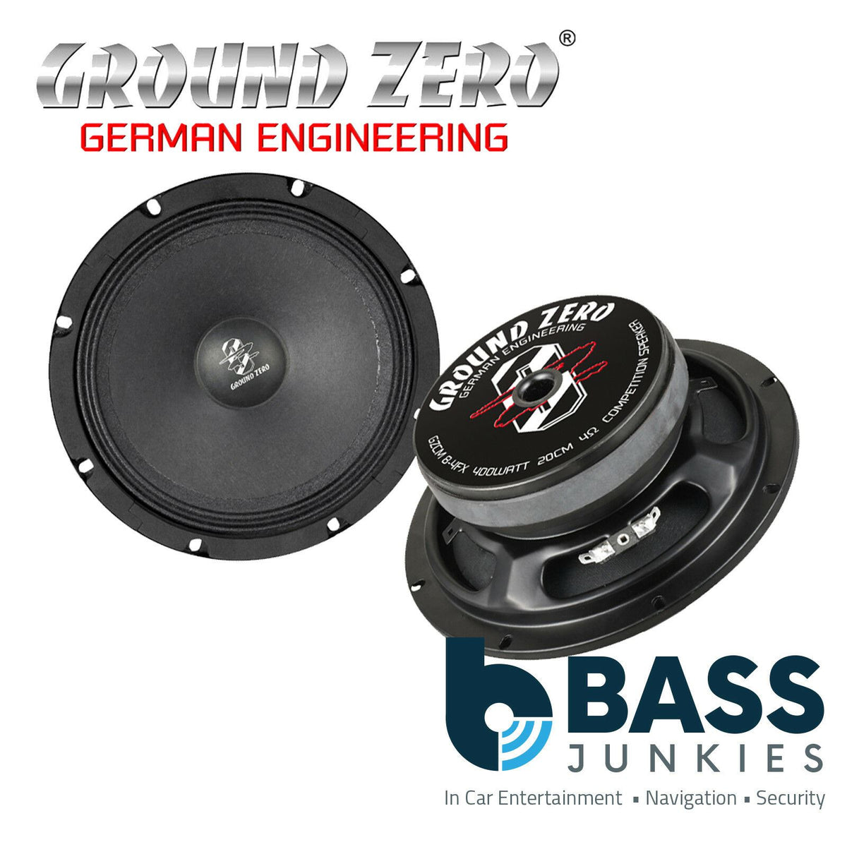 GROUNDZERO GZCM 10-4FX - 10” Inch 25 cm Midwoofer 500 Watts Car Speaker - Single