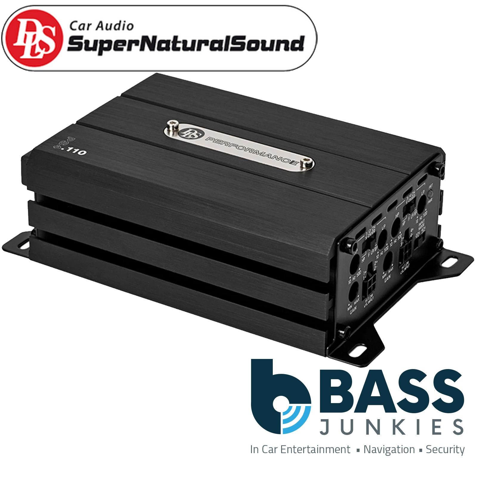 DLS PS4.110 - Slim Micro 4 Channel Amplifier 440 Watts RMS Class D Car Audio Amp