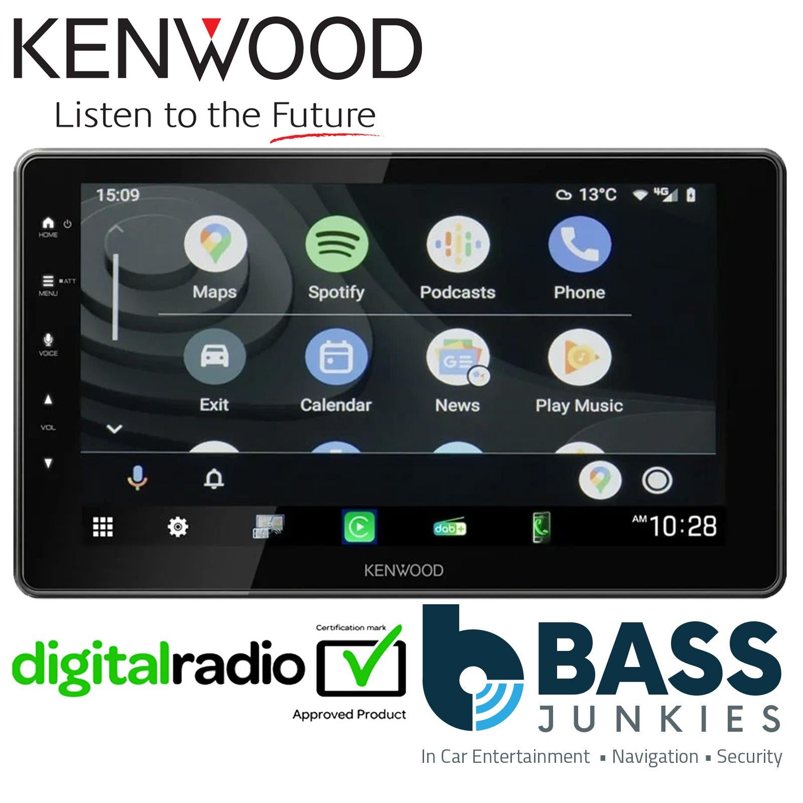 Kenwood DMX-F920DS - 9" Floating HD Wireless CarPlay Android Bluetooth DAB+ Radio Car Stereo Screen