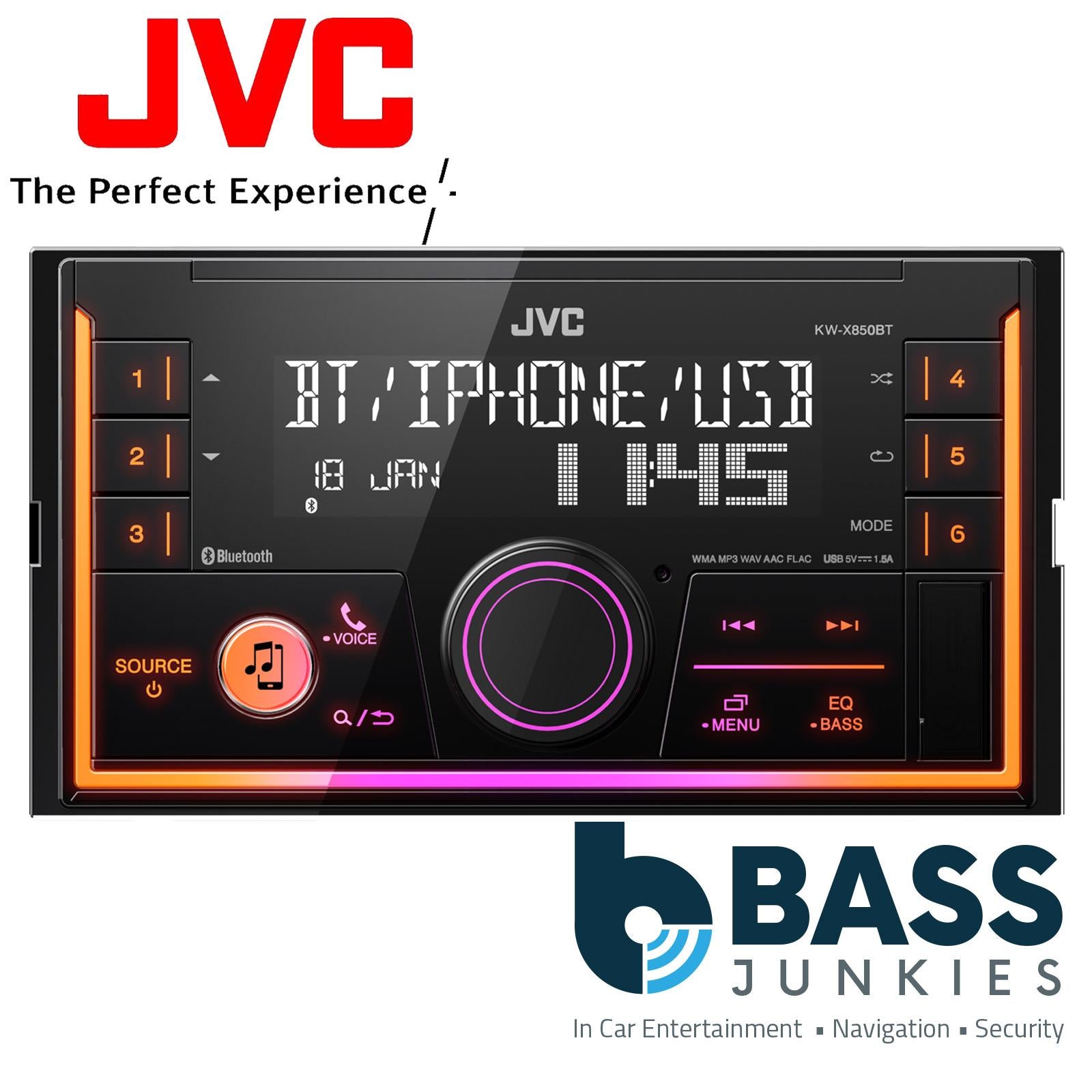 JVC KW-X850BT - Digital Media Receiver Bluetooth USB iPhone Ready Car Stereo