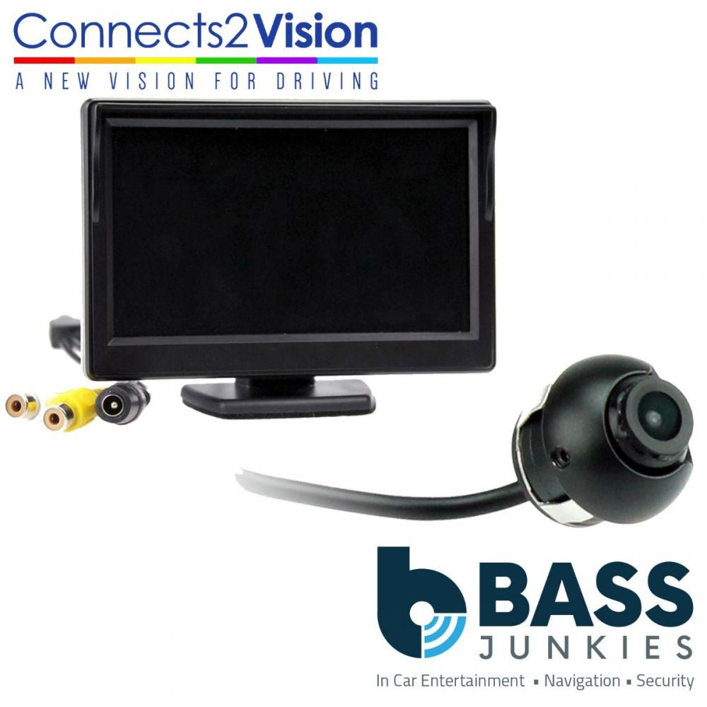Connects2 CAM-8 Universal Car Van 360 Degree CMOS Reverse Camera & 5" Dash Mount Screen Kit