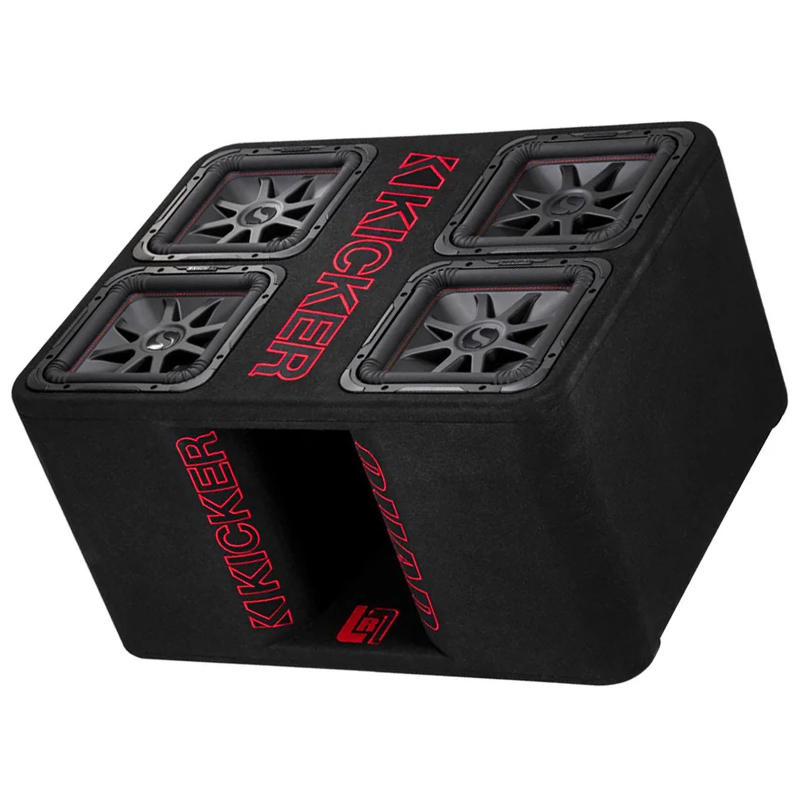 Kicker 47QL7R12 - 4800W Quad 12" L7R Loaded Car Subwoofer Enclosure Dual 2 Ohm