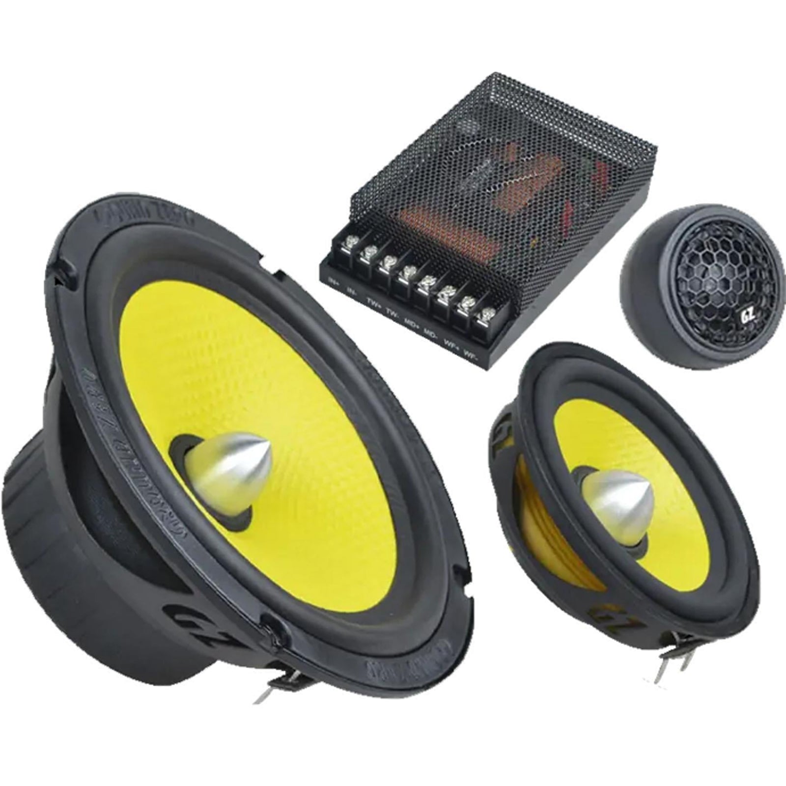 Ground Zero GZTC 165.3X-II - 360 Watts 6.5″ 3-way Component Kit Car Speakers