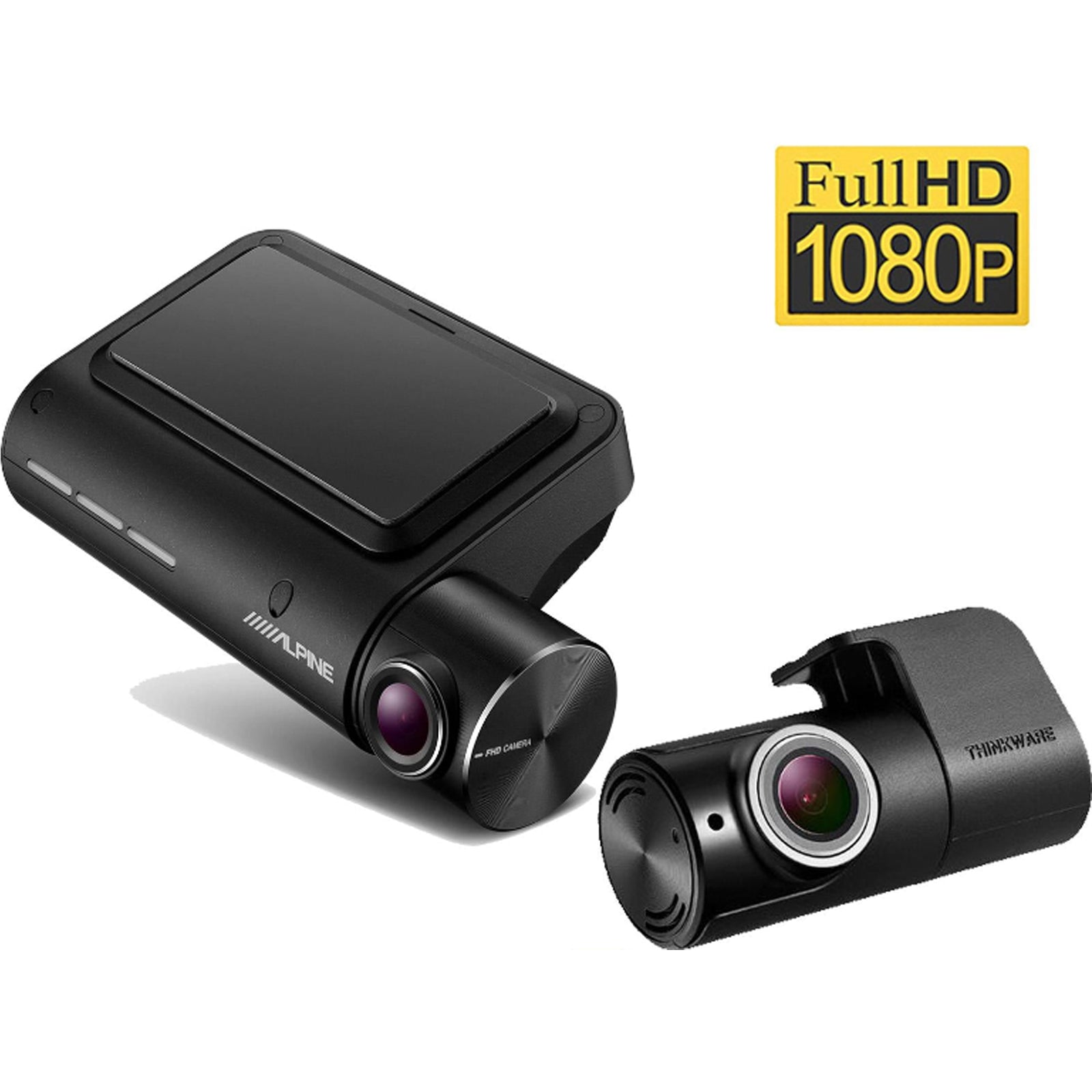 Alpine DVR-F800PRO - 2Ch Front & Rear Wifi GPS Full HD Smartphone Car Dash Cam Camera