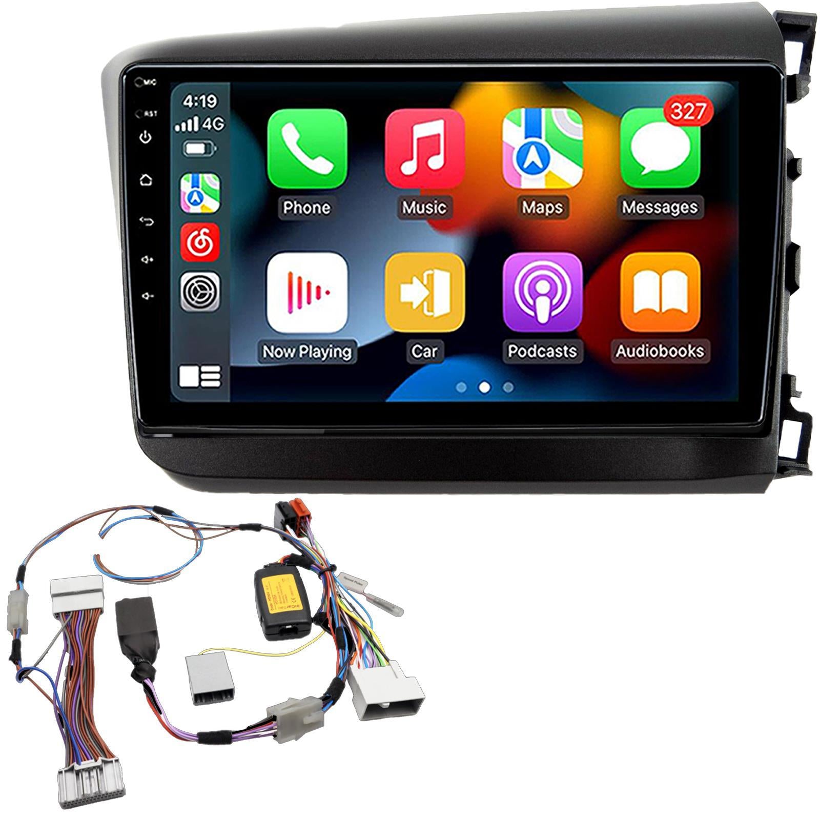 UPGRADED 9" CarPlay Android Car Stereo & Fitting Kit For Honda Civic 2012 Onwards