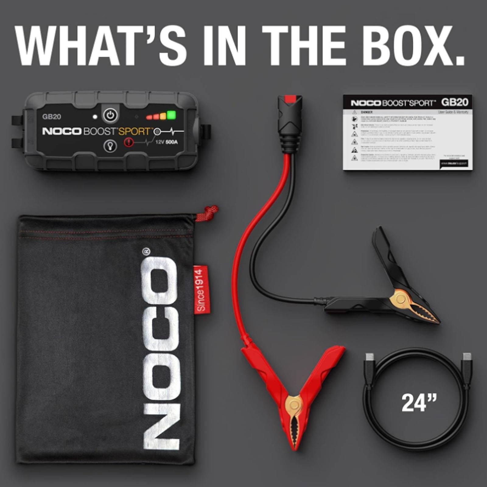 NOCO GB20 - 500A UltraSafe Lithium Jump Starter Power Bank 12V
