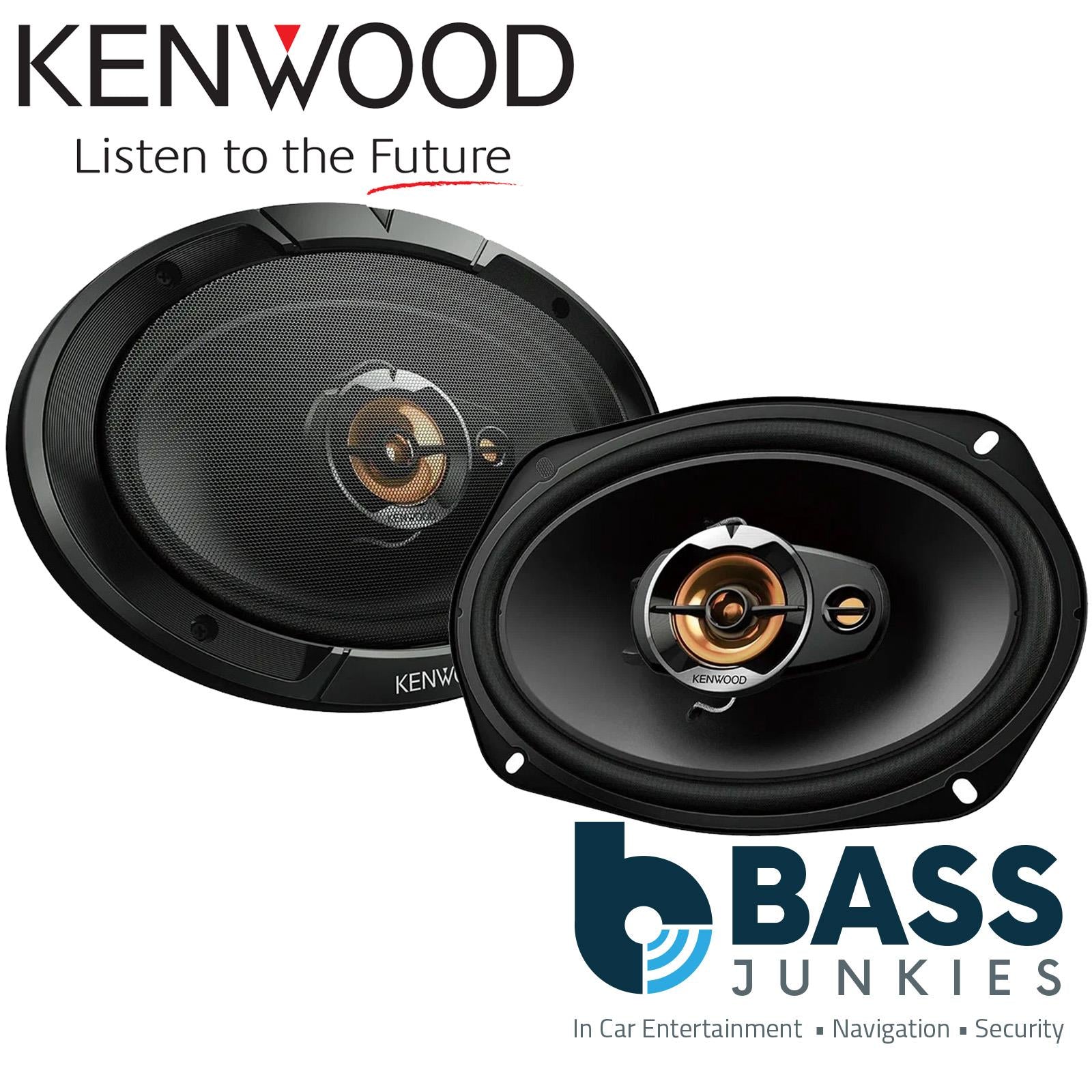 Kenwood KFC-S6977EX - 1000 Watts 3 Way 6x9" Stereo Car Van Rear Shelf Speakers