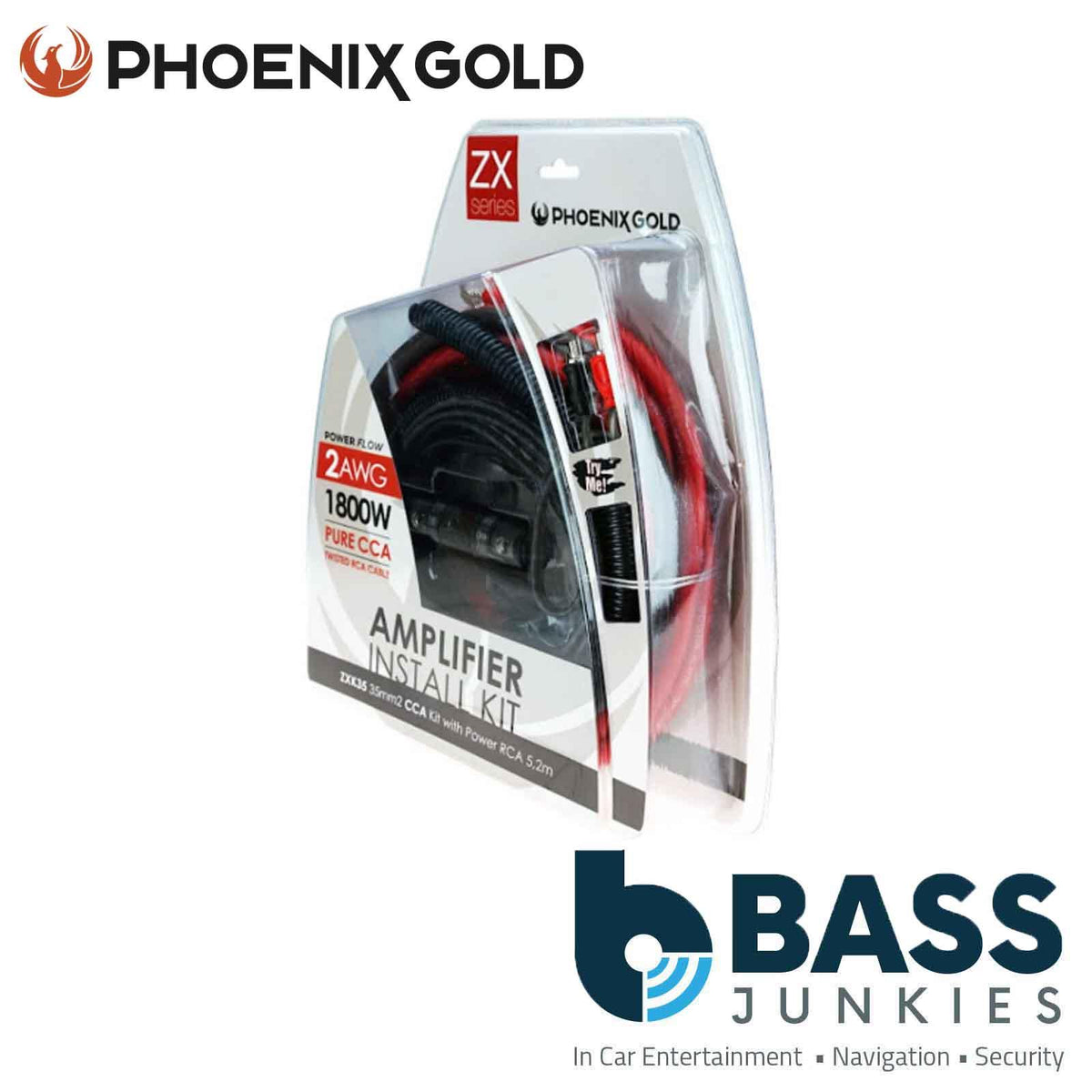 Phoenix Gold ZX Series Pure CCA Amplifier Wiring Kit with Waterproof AFS Fuse Holder