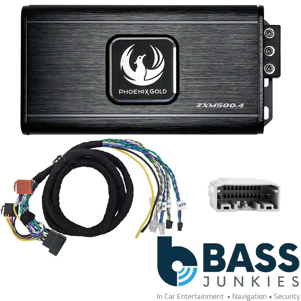 Phoenix Gold 500 Watts 4 Channel Car Amplifier Kit for Dodge Charger 2008-15